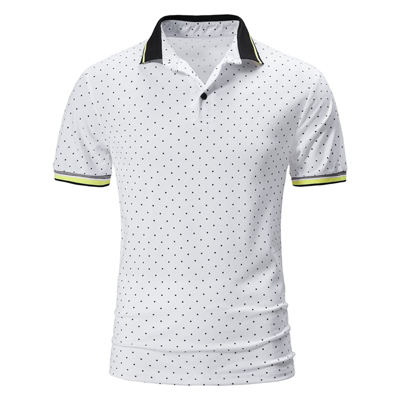 Men's Golf Polo Shirt - Short Sleeve Muscle Fit Business Casual Cotton Shirt for Golf & Office | Breathable & Comfortable for Sports, Work & Outdoor Activities