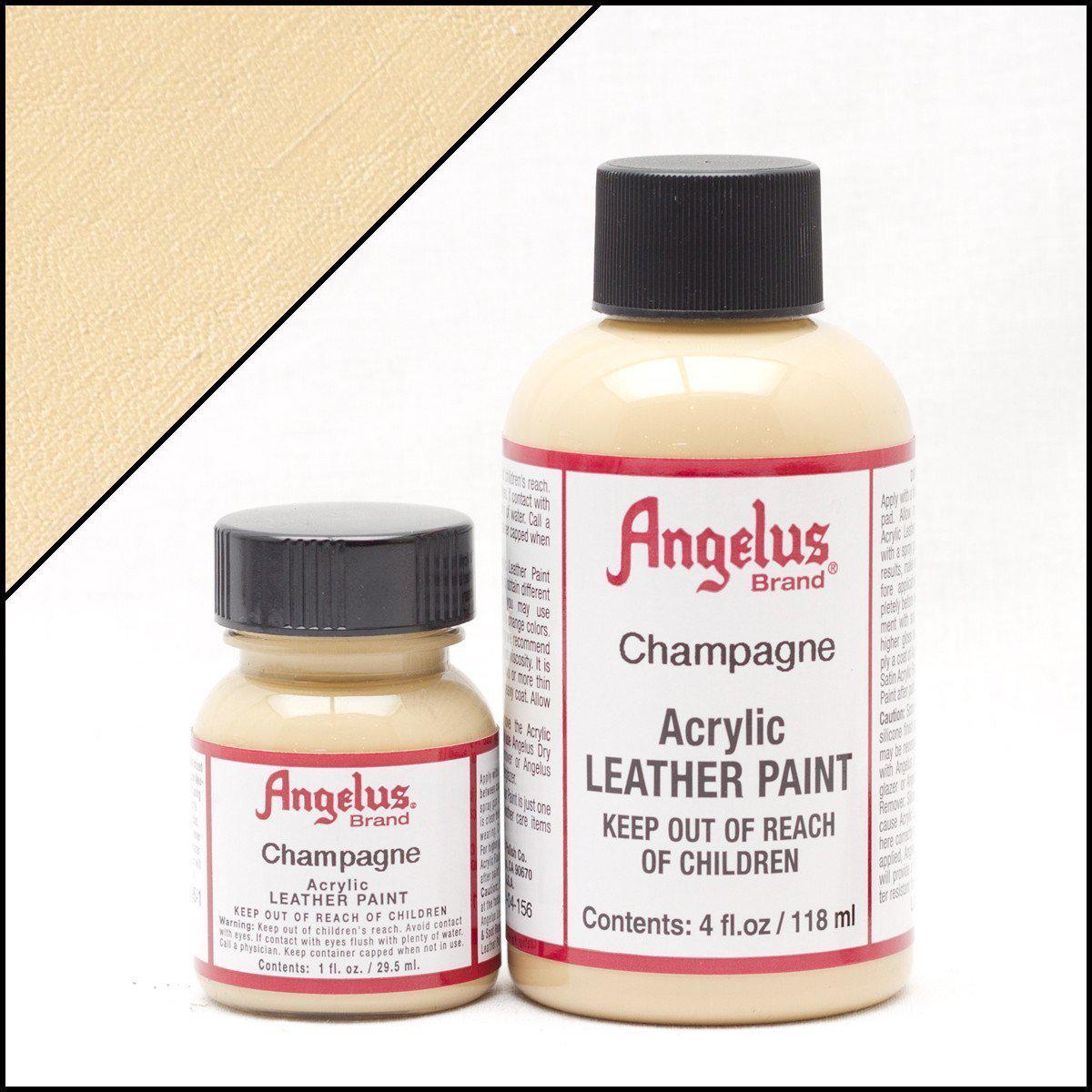 Champagne Angelus Leather Paint 1oz - Premium Leather Dye for Shoes, Bags & Furniture - Perfect for DIY Leather Repair & Customization Projects