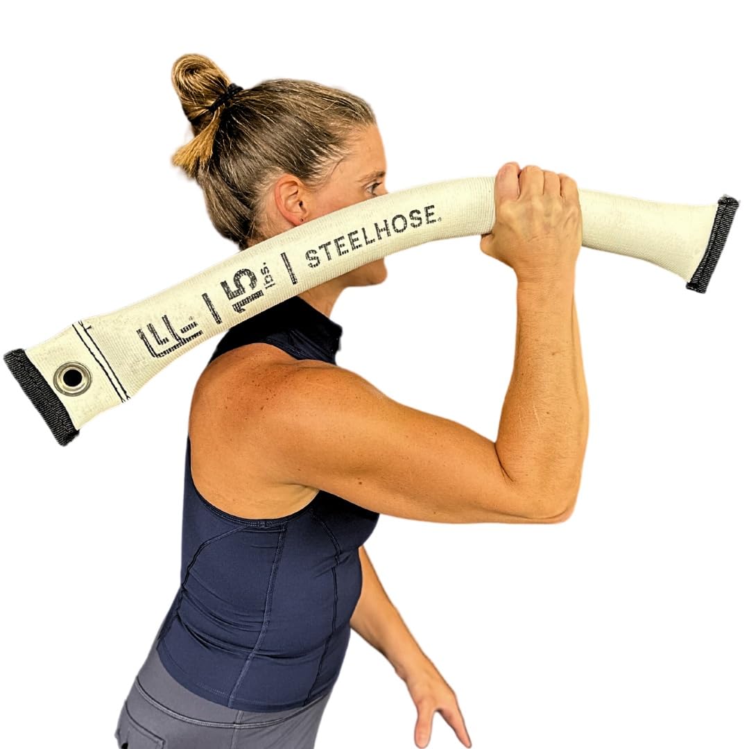 FitFighter Steelhose - 5-in-1 Adjustable Free Weight for Home Gym (5-50 lbs) | Dumbbell, Kettlebell, Sandbag, Medicine Ball & Sledgehammer Alternative | Indoor/Outdoor Full Body Workout Equipment | Perfect for Strength Training, CrossFit, HIIT & Functional Fitness