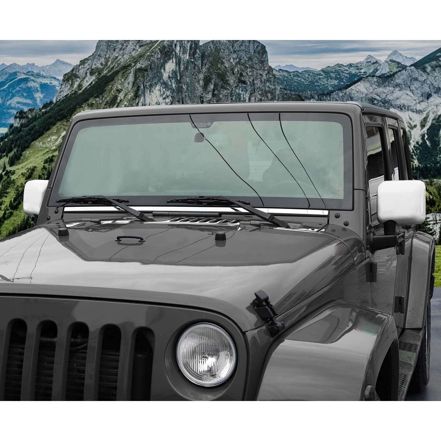 Jeep Wrangler JK JKU 2007-2017 Rearview Mirror Cover Trim Shell Kit - White Exterior Mirror Decoration Accessories | Upgrade Your Ride's Style for Off-Road Adventures & Daily Commutes