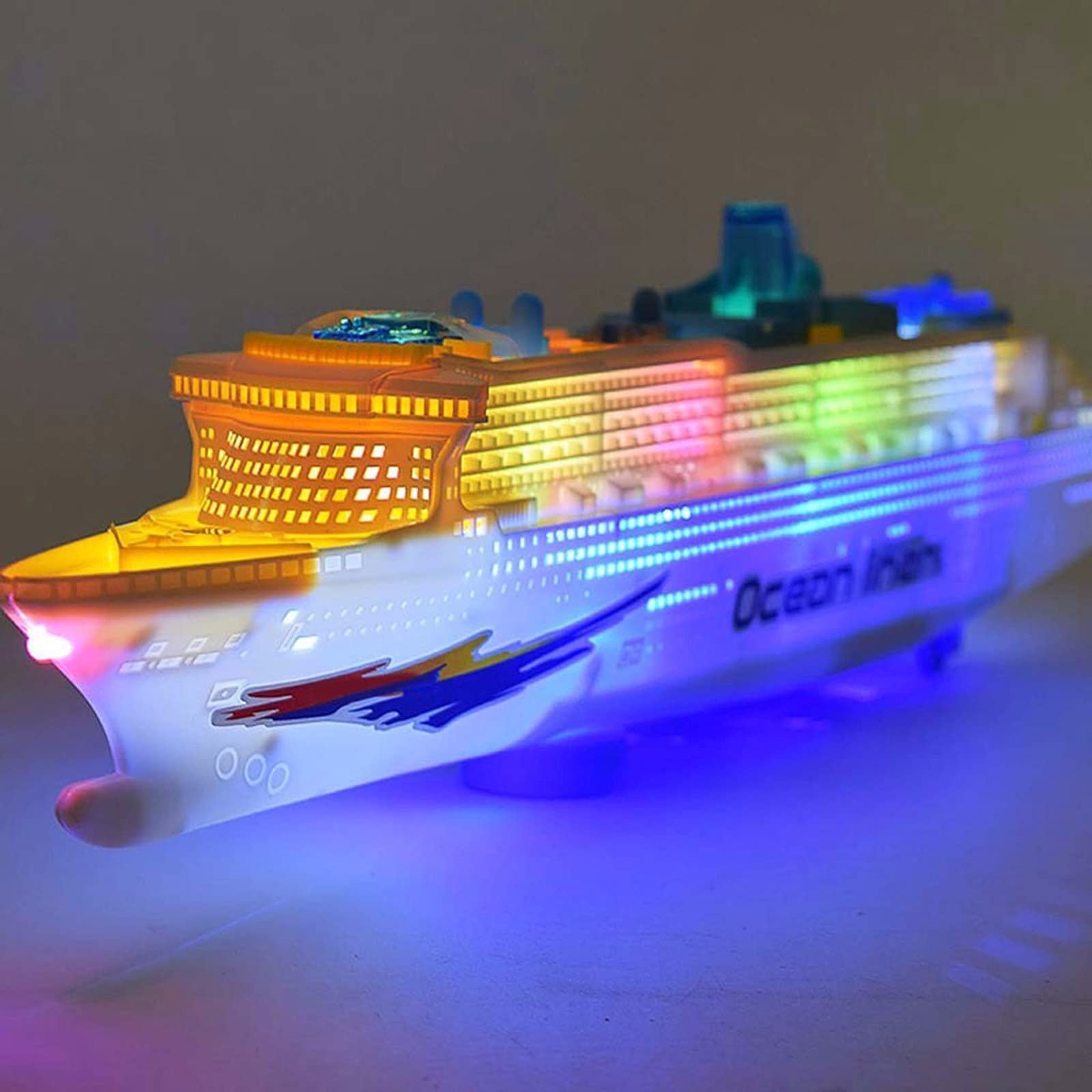 **Electric LED Light & Sound Ocean Liner Ship Toy for Boys & Kids – 19.7x5.1x2 Inch – Perfect for Indoor Play, Birthday Gifts & Pretend Adventures**