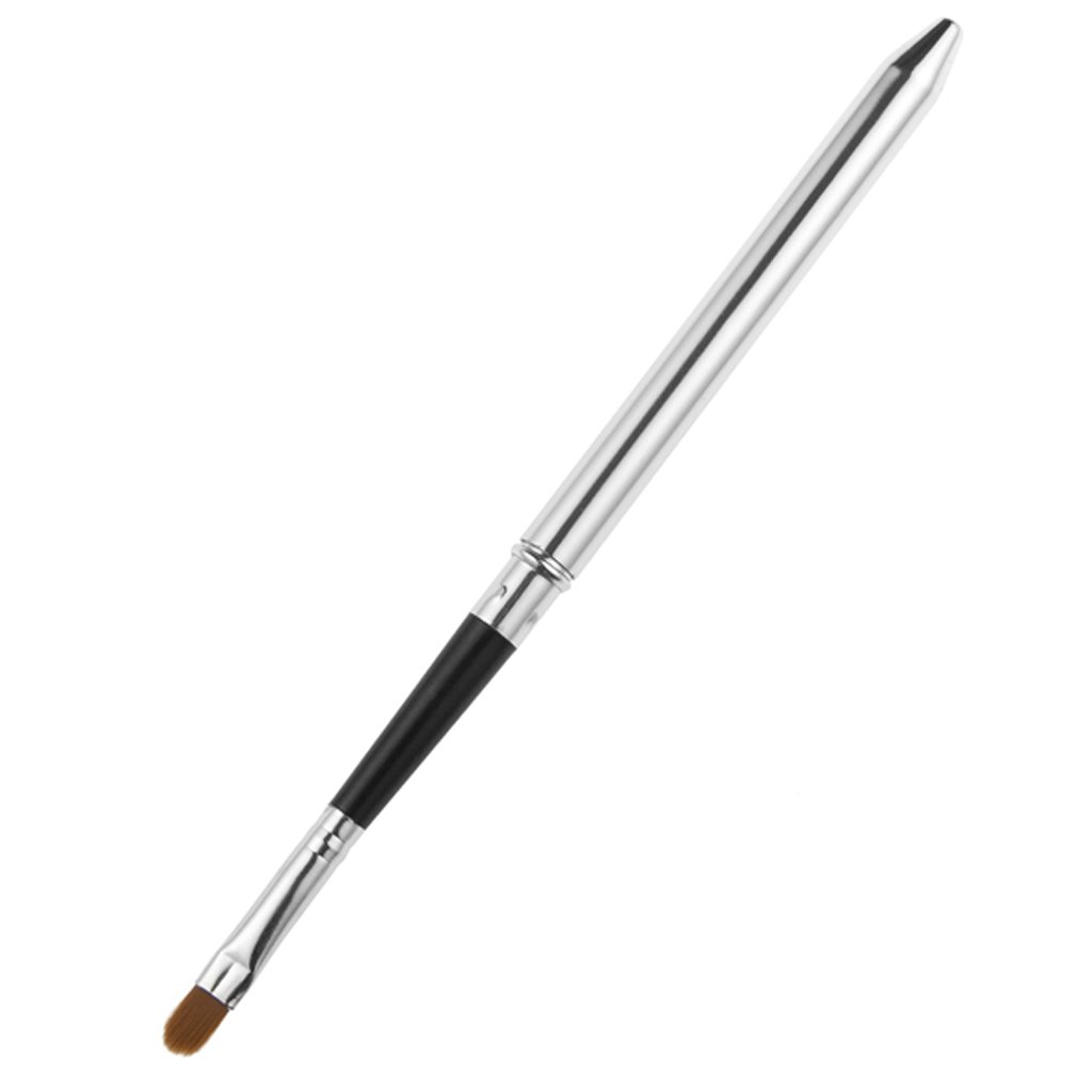 Retractable Travel Lip Makeup Brush - Portable & Washable Cosmetic Tool for On-the-Go Touch Ups & Professional Makeup Application