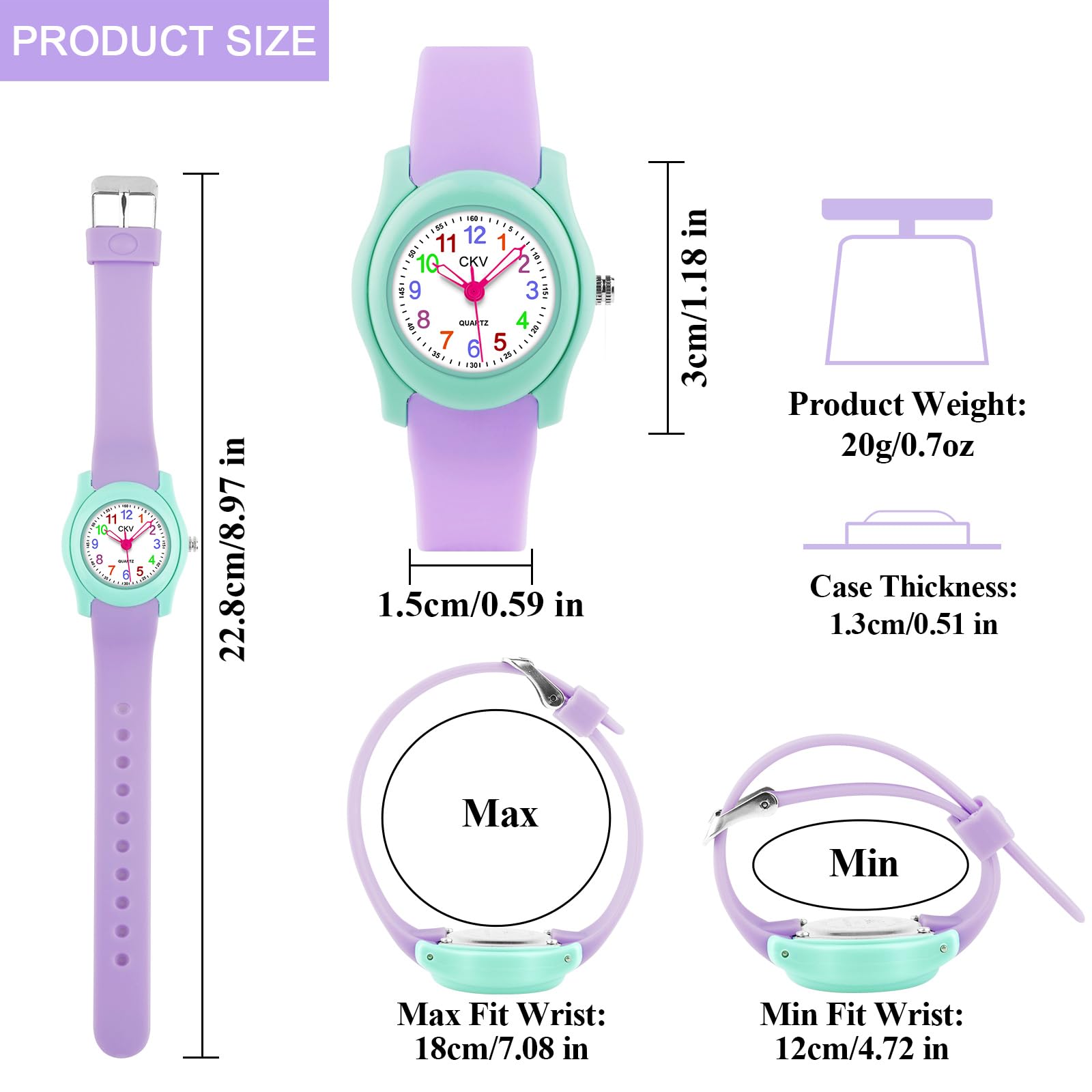CKV Kids Watch for Boys and Girls Ages 3-12 - 1.18