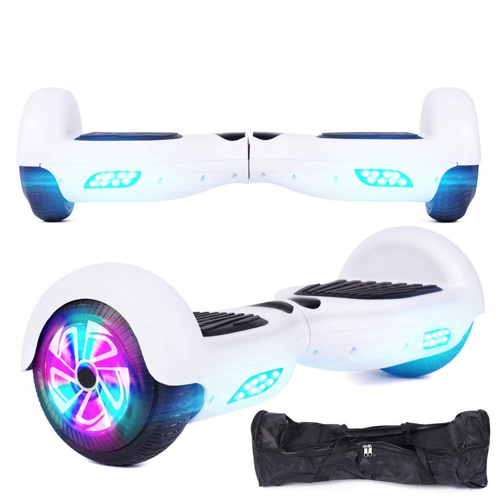 Best Mini Smart Self Balancing Electric Unicycle Scooter - 2 Wheel Hoverboard for Kids & Adults (White, One Size) - Perfect for Commuting, Indoor/Outdoor Fun & Last-Mile Travel
