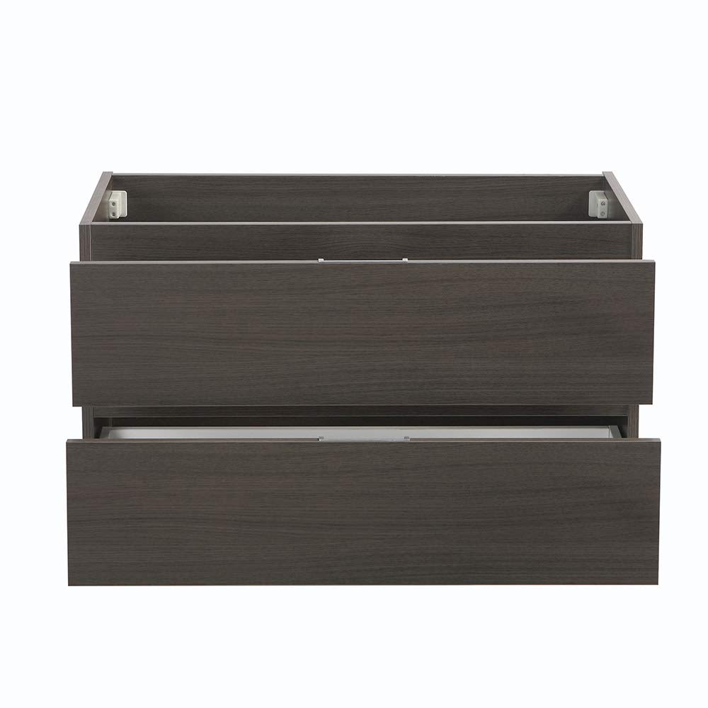 Modern Gray Oak Wall-Mounted Bathroom Vanity 36