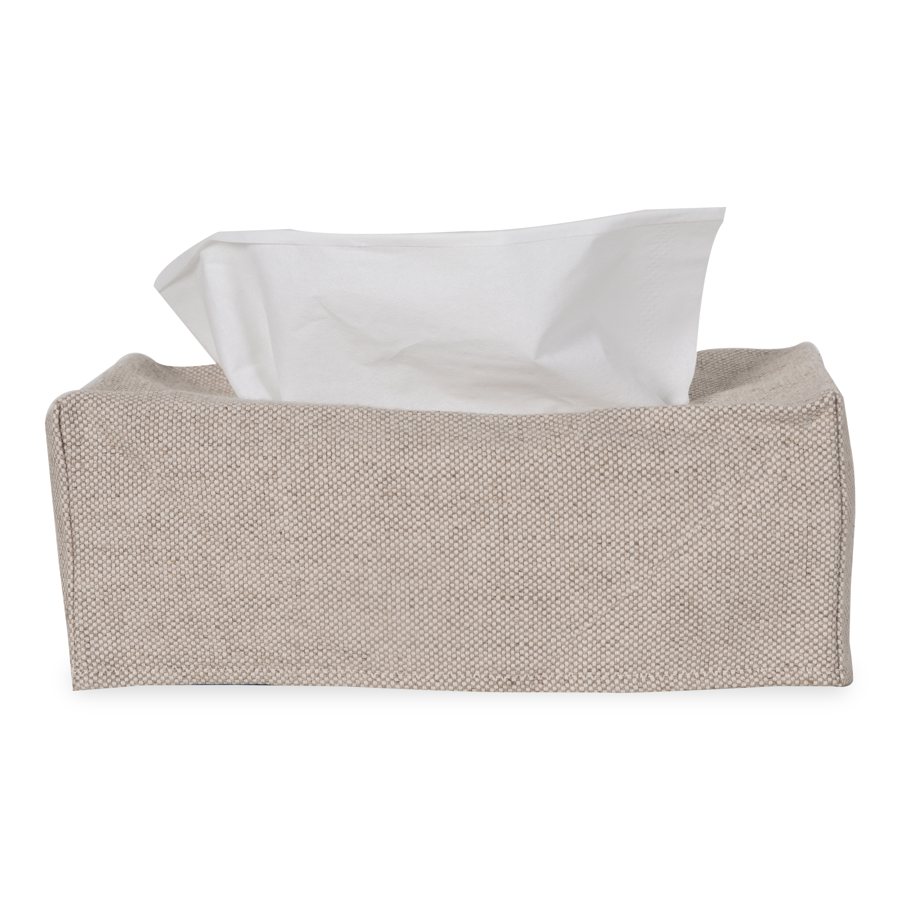 Linen Tissue Box Cover - Elegant and Durable Fabric Tissue Box Holder for Home Decor - Perfect for Living Room, Bedroom, and Bathroom Organization
