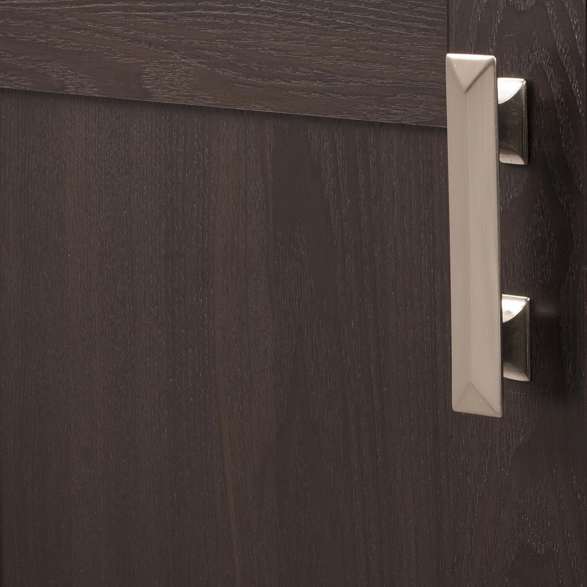 Hickory Hardware 10 Pack Solid Core Kitchen Cabinet Pulls - Luxury Satin Nickel Cabinet Handles for Doors & Dresser Drawers (3