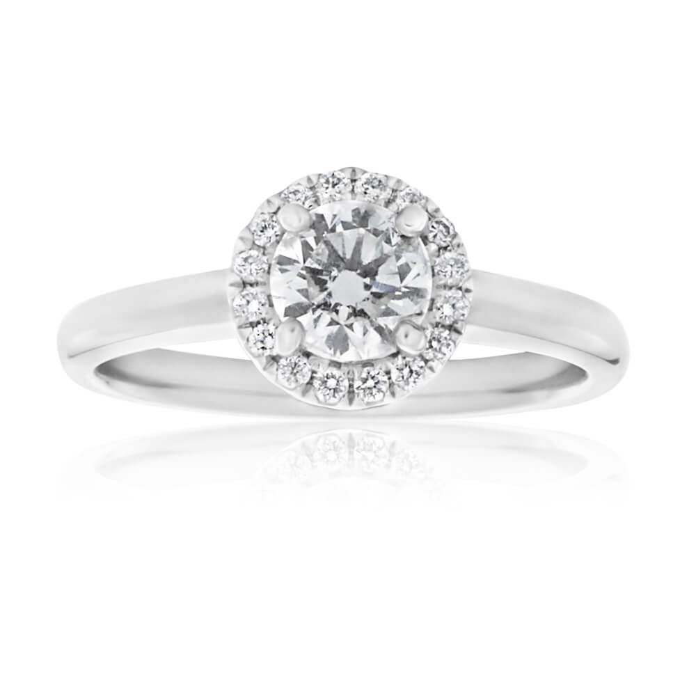 18ct White Gold Solitaire Engagement Ring with 1/2 Carat GIA Certified Diamond - Perfect for Proposals, Anniversaries & Special Occasions