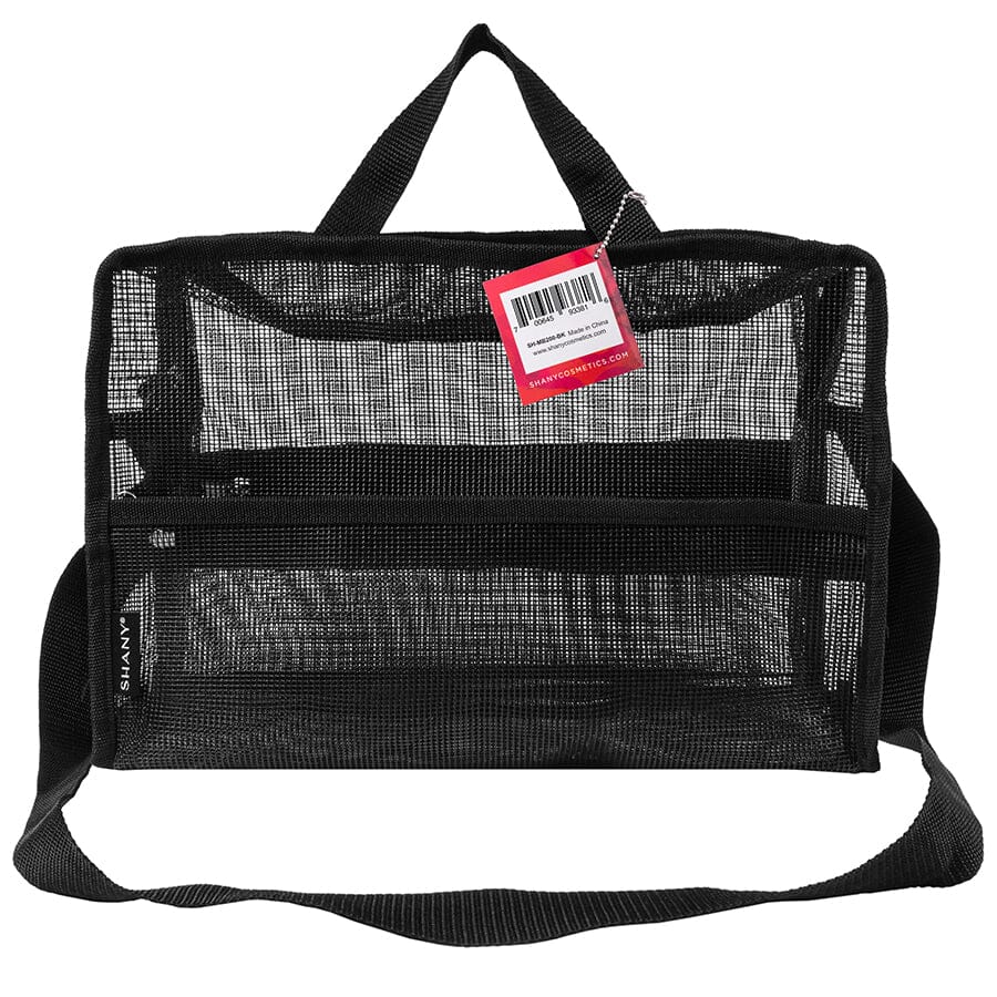 Foldable Mesh Shopping Bag & Reusable Travel Tote - Lightweight Eco-Friendly Carryall for Groceries, Beach, Gym - Black