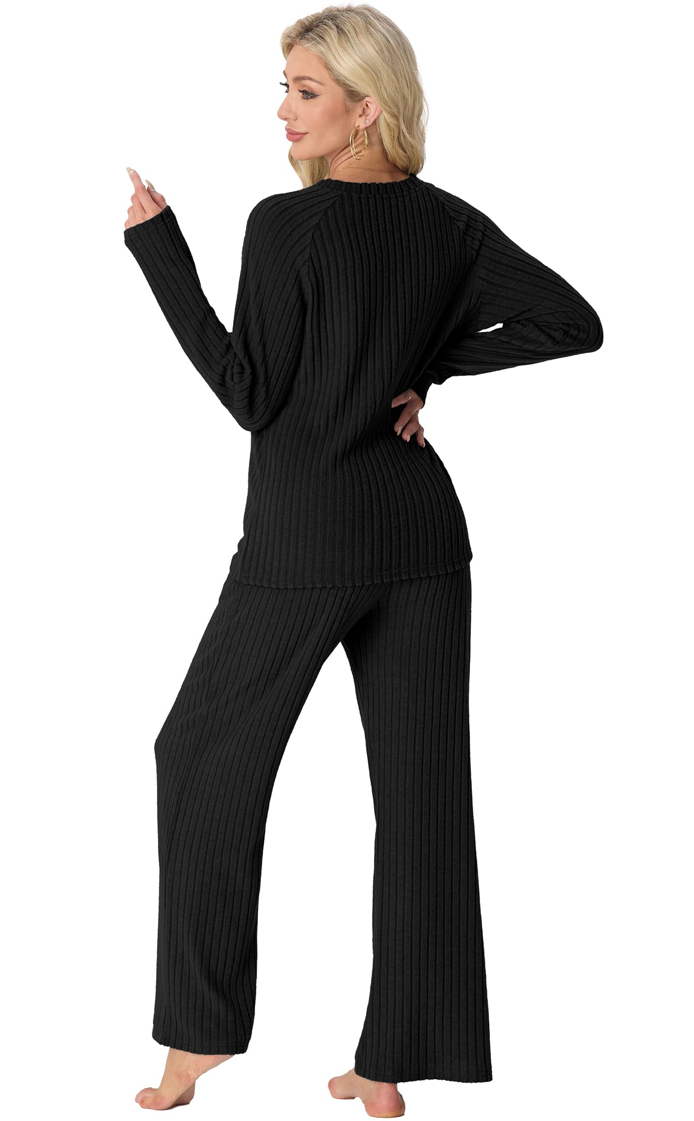 PrinStory Women's Pajama Sets - Soft Long Sleeve Winter Pajamas for Women, Cozy 2-Piece Lounge Set | Perfect for Sleepwear, Relaxing at Home & Gift Giving