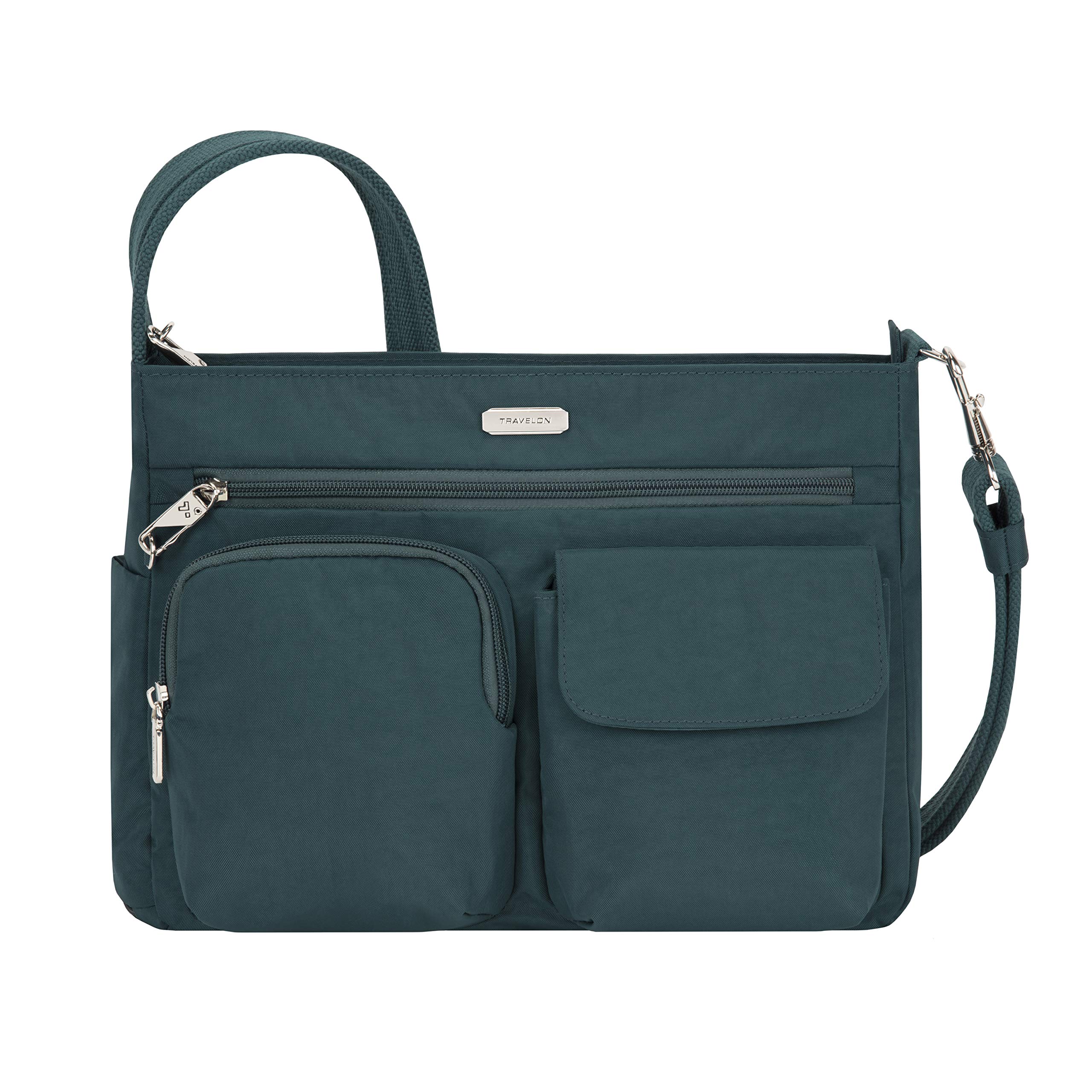 Travelon Anti-Theft Crossbody Bag with RFID Blocking & Patch Pocket - Secure Hands-Free Purse for Travel, Commuting & Daily Use