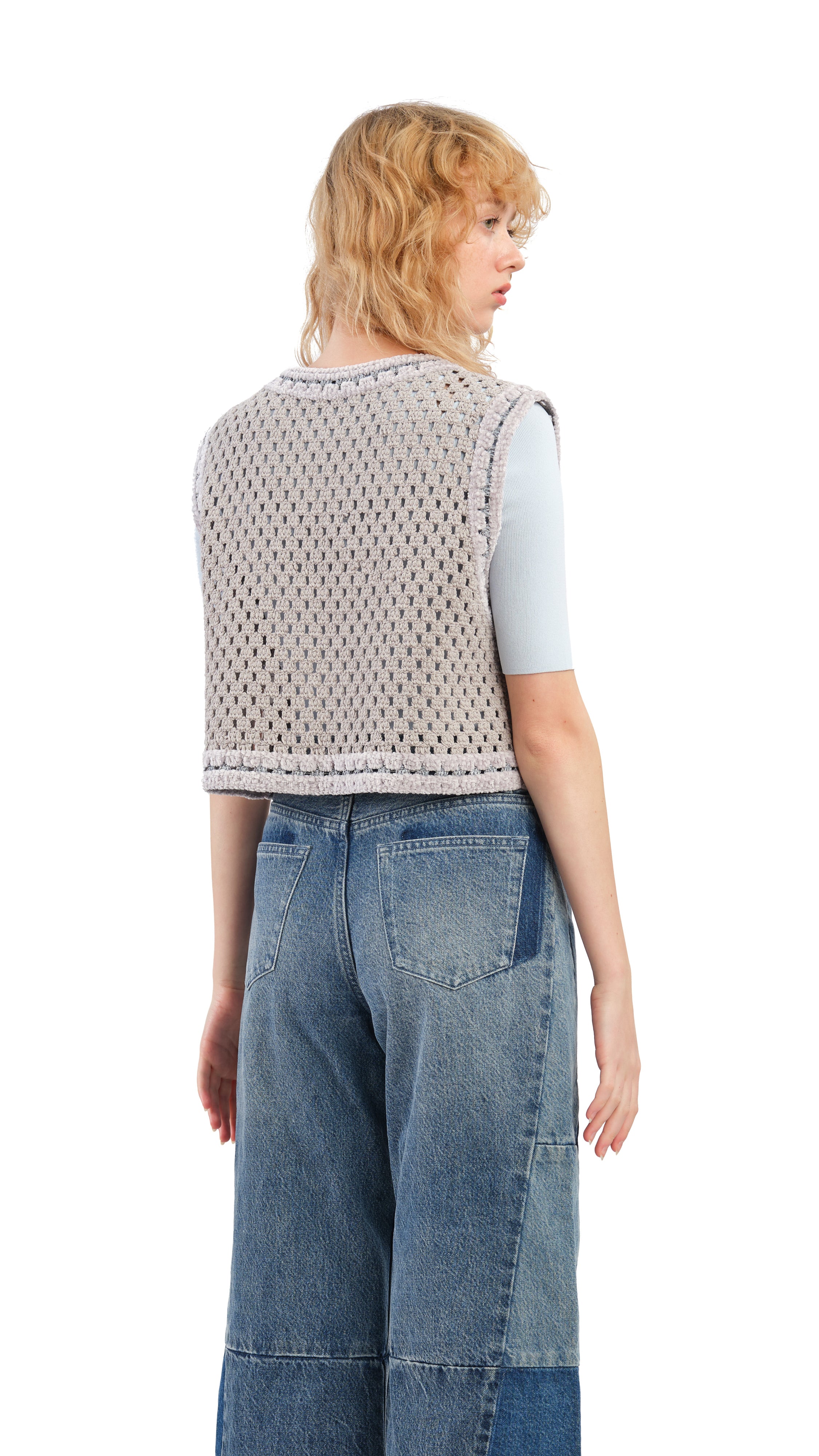 Selk'Nam Graphic Crochet Vest for Women - Boho Chic Handmade Knit Sweater Vest | Perfect for Fall Layering, Music Festivals & Boho Fashion Outfits
