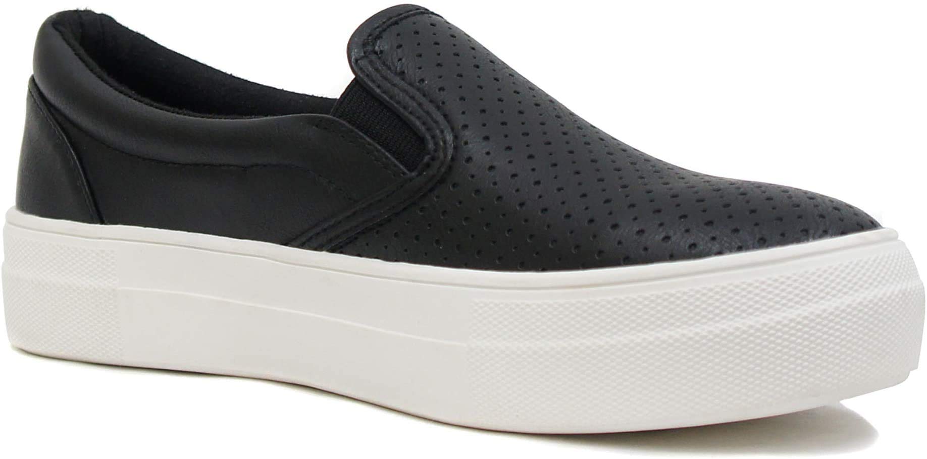 Women's Slip-On Loafers with Memory Foam - Comfortable Casual Sneakers with Hidden Platform & Round Toe - Perfect for Work, Travel & Everyday Wear