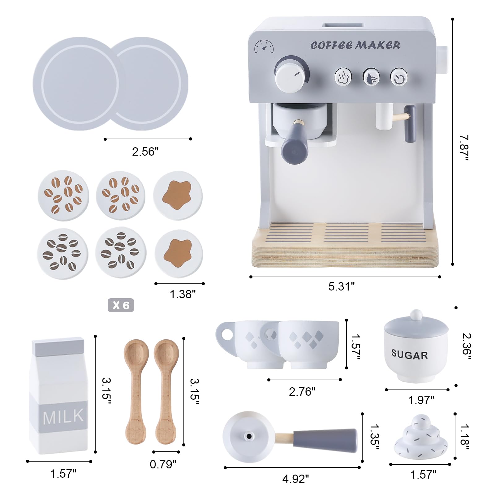 **Pretend Play Kids Coffee Maker Toy - Espresso Machine Playset for Toddlers, Kitchen Accessories & Learning Toys - Perfect Gift for Boys & Girls (Ideal for Role-Playing, Birthday & Holiday Gifts)**