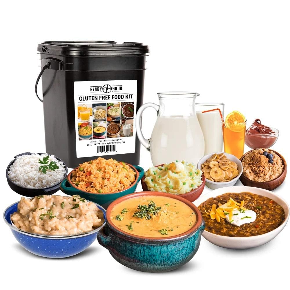 Patriot Pantry Gluten Free Emergency Food Kit - 115 Servings in Convenient Tote Bag | Perfect for Camping, Survival & Emergency Preparedness