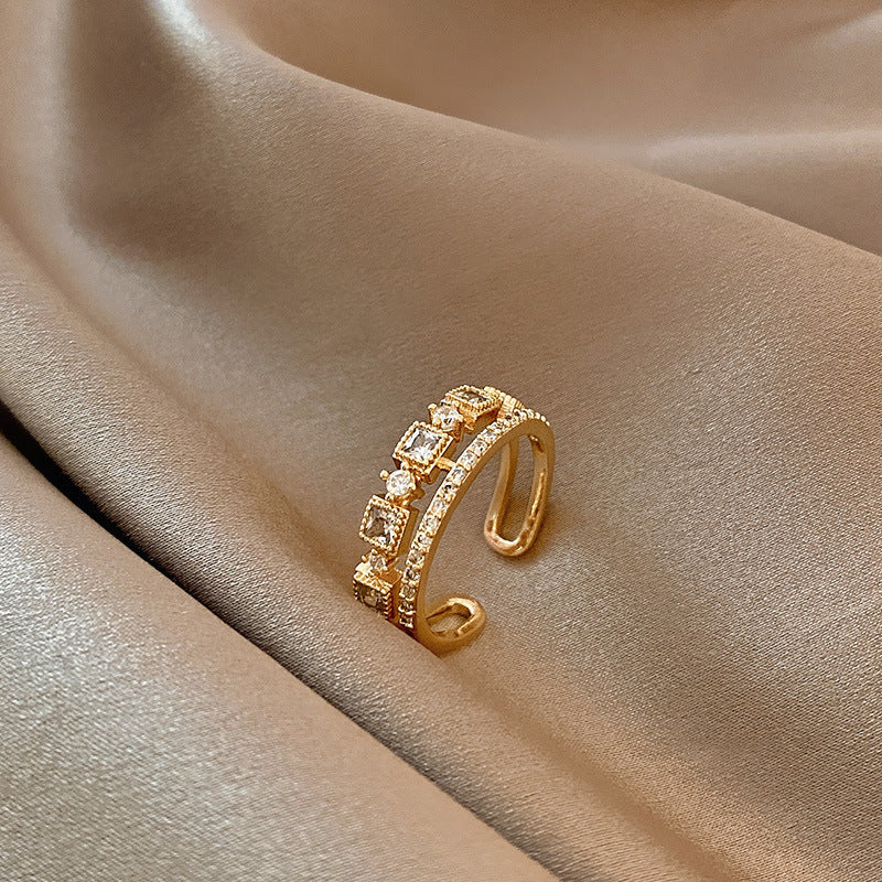 Elegant Classic Zircon Circle Ring for Women - Trendy Korean Jewelry for Wedding, Party & Everyday Wear - Dainty Finger Accessories for Special Occasions & Fashion Statements