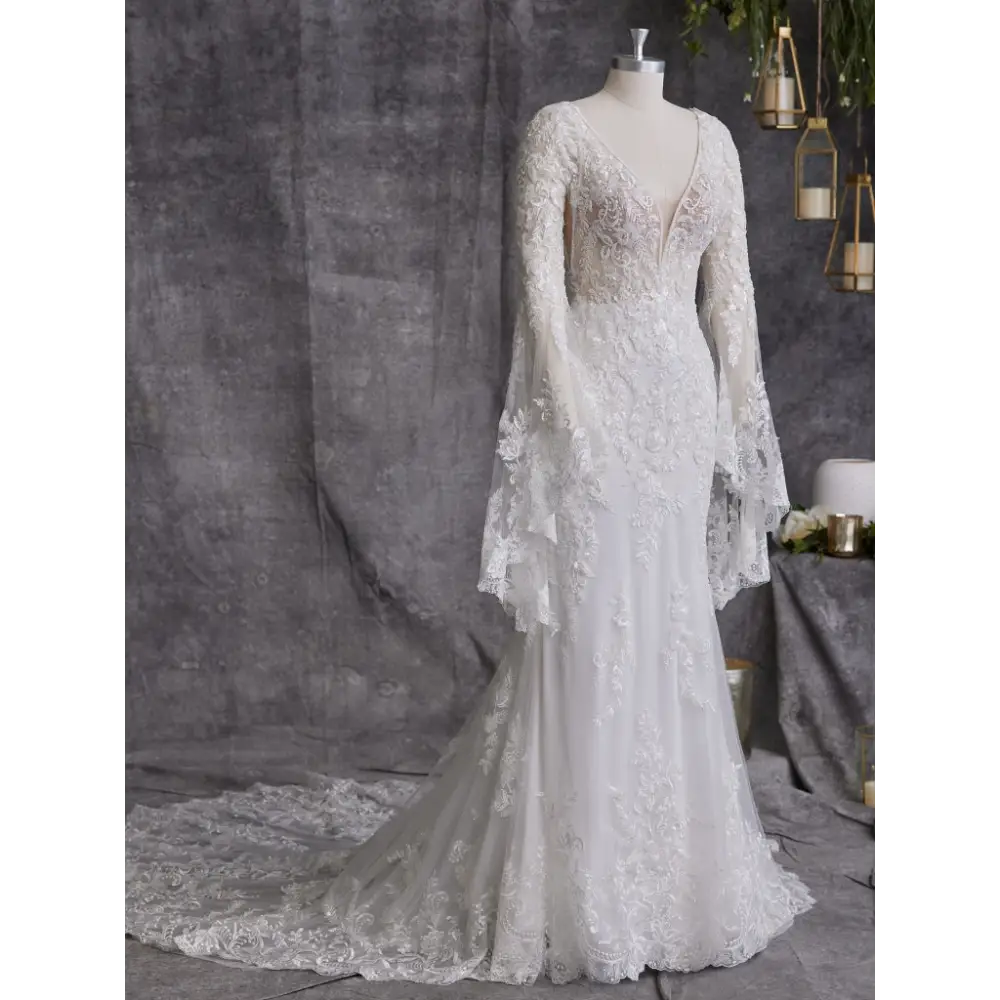 Elegant Estella Wedding Dress by Maggie Sottero | Romantic Lace Bridal Gown for Church, Garden & Beach Weddings