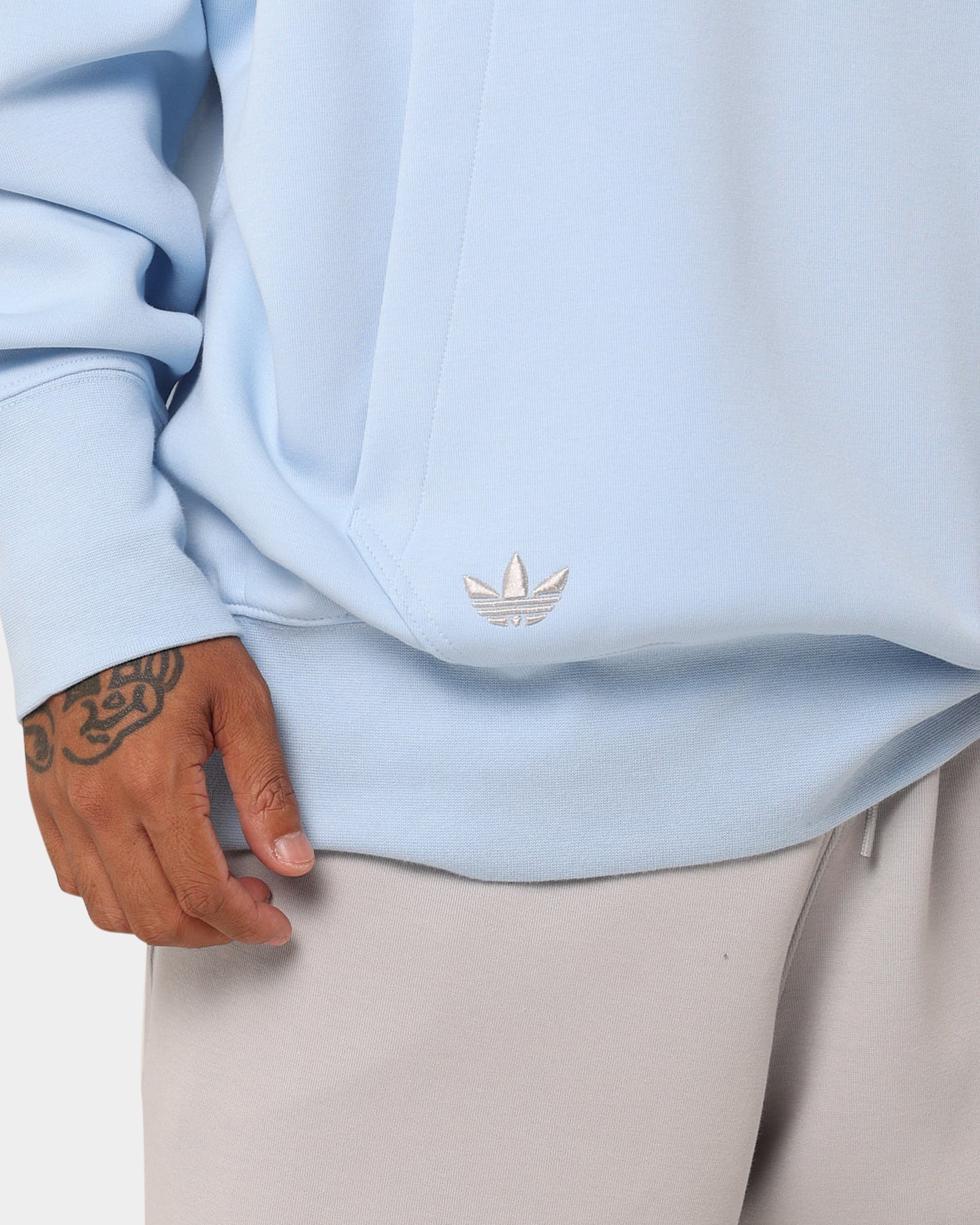Adidas New C Hoodie Clear Sky - Men's Lightweight Pullover Sweatshirt for Casual Wear & Street Style