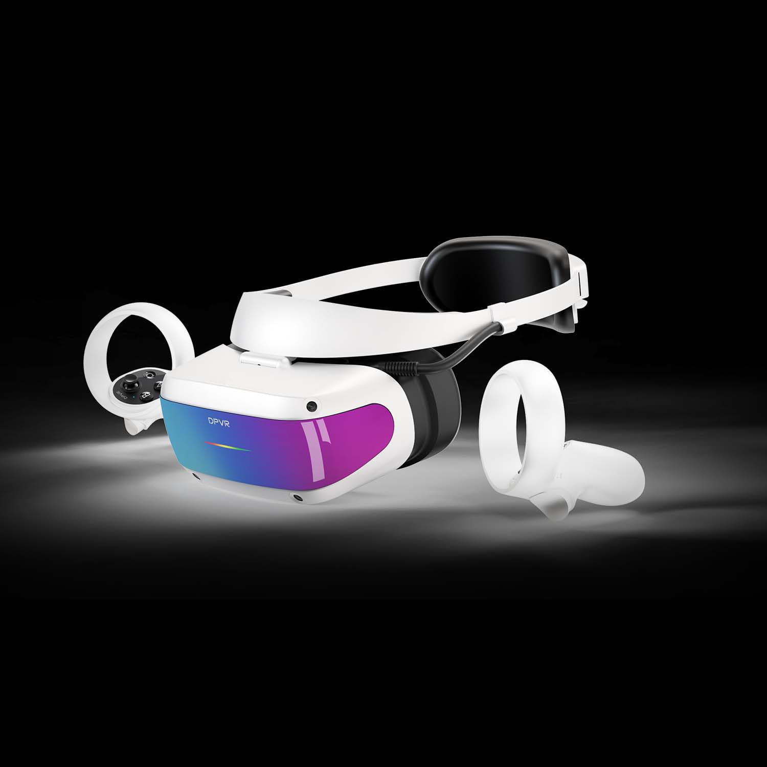 DPVR E4 VR Headset for PC Gaming - Wireless Virtual Reality Headset with Motion Controllers | SteamVR Compatible | Perfect for Immersive Gaming, VR Training & Virtual Tours