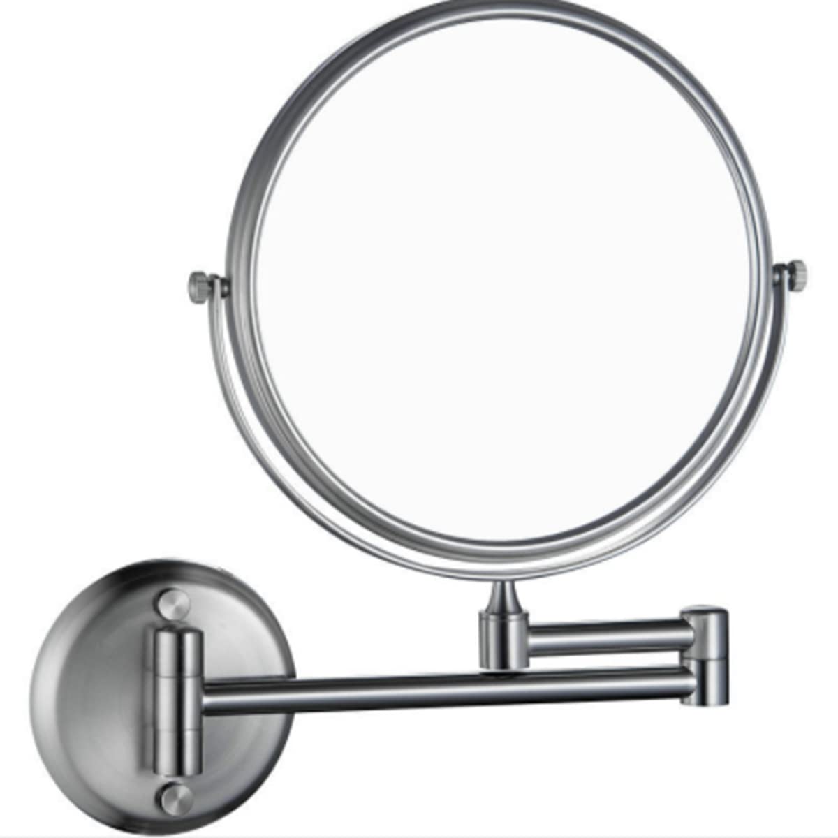 Full-Length Standing Mirror with Telescopic Adjustable Height, 360° Rotating Wall Mounted Bathroom Mirror with Magnifier - Perfect for Makeup, Grooming & Home Decor
