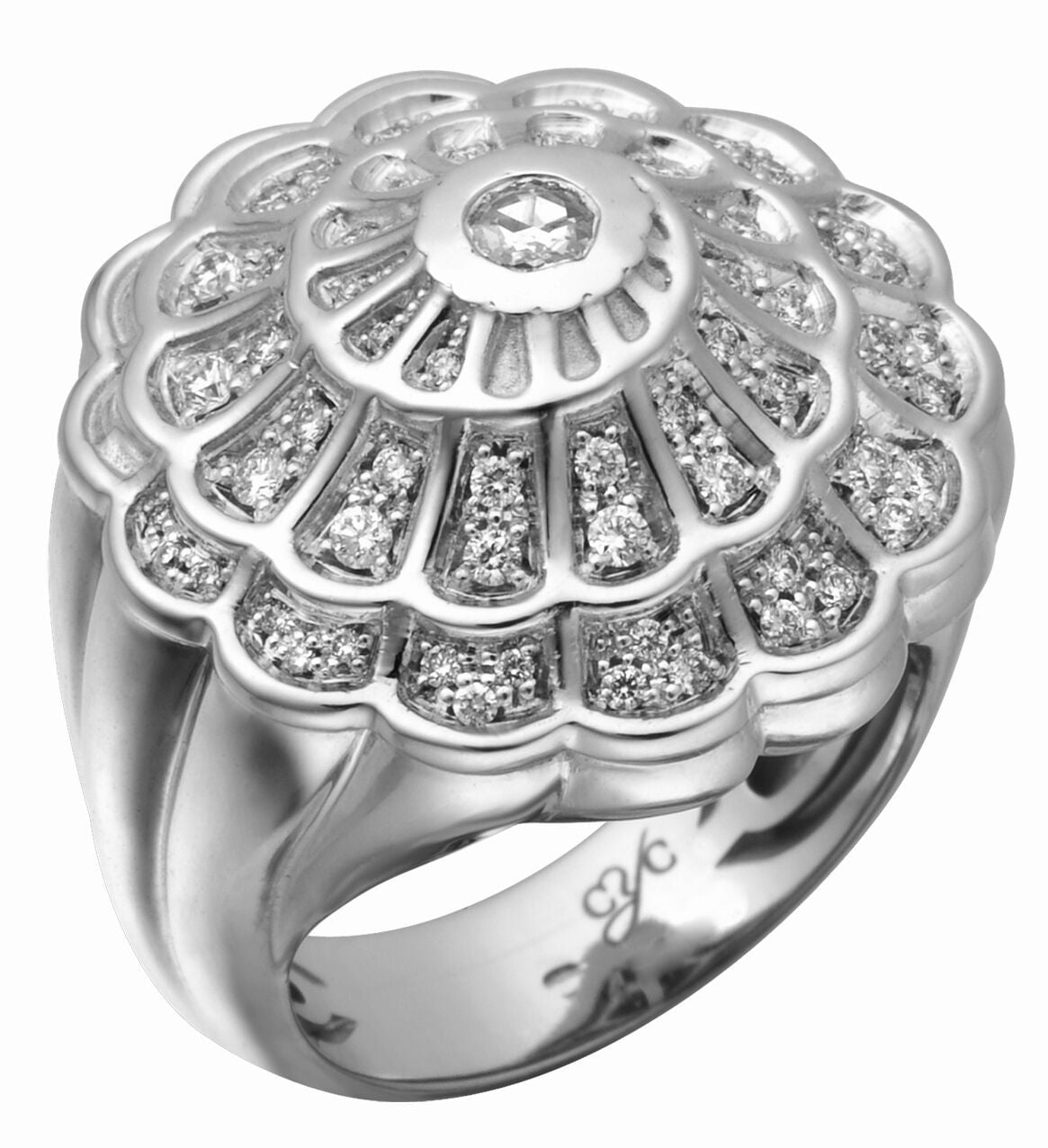 Authentic Carrera Y Carrera Afrodita 18k White Gold Diamond Ring for Women - Luxury Engagement & Wedding Jewelry Gift - Perfect for Anniversaries, Proposals & Special Occasions