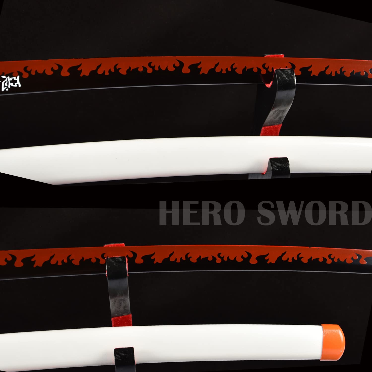 HERO SWORD Japanese Anime Katana - Hand Forged 1045 Carbon Steel Samurai Sword | Full Tang Handmade Demon Slayer Katana | Sharp Practical Blade for Cosplay, Martial Arts & Collection