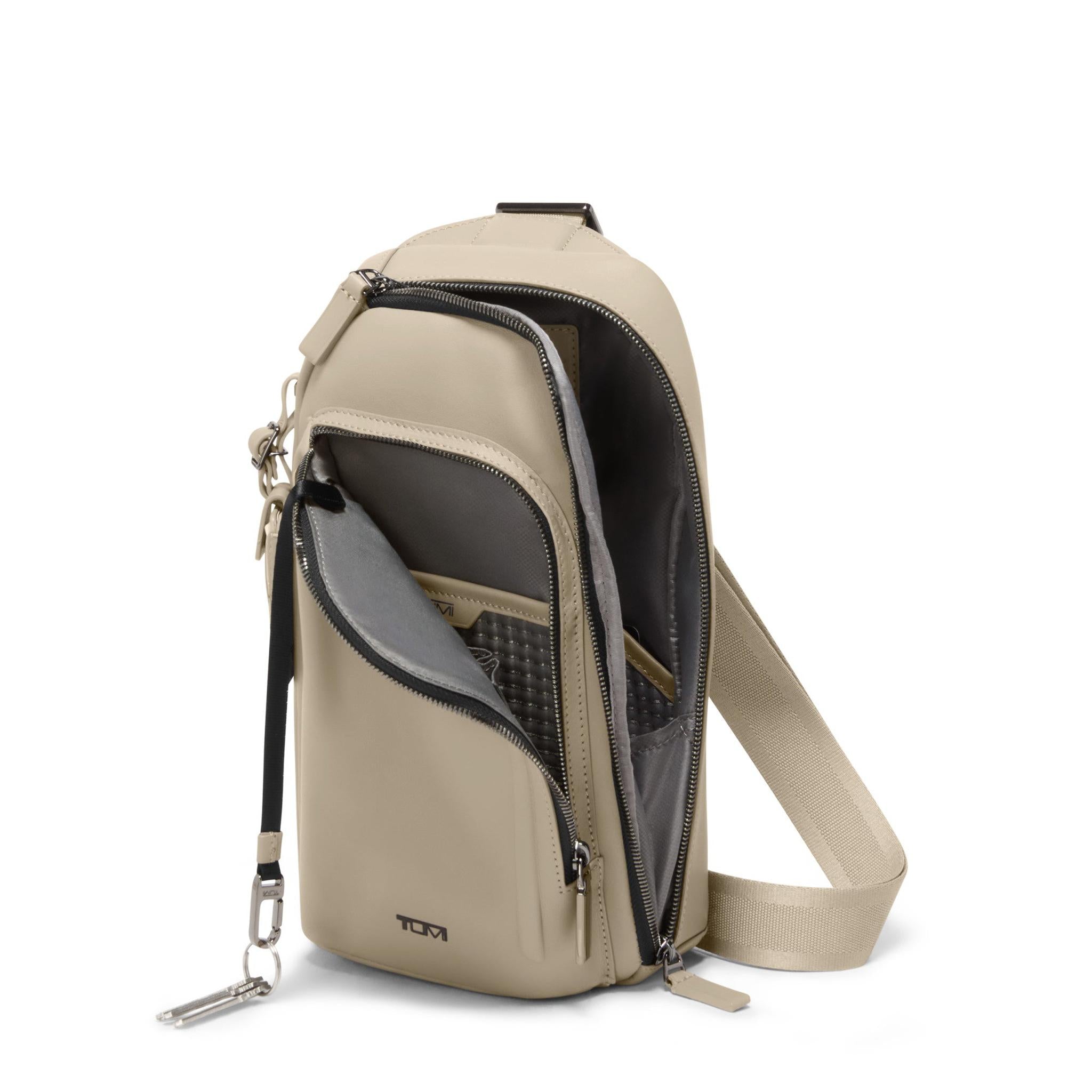 TUMI Harrison Gregory Genuine Leather Crossbody Sling Bag for Men - Stylish & Durable Everyday Carry for Work, Travel & Outdoor Adventures