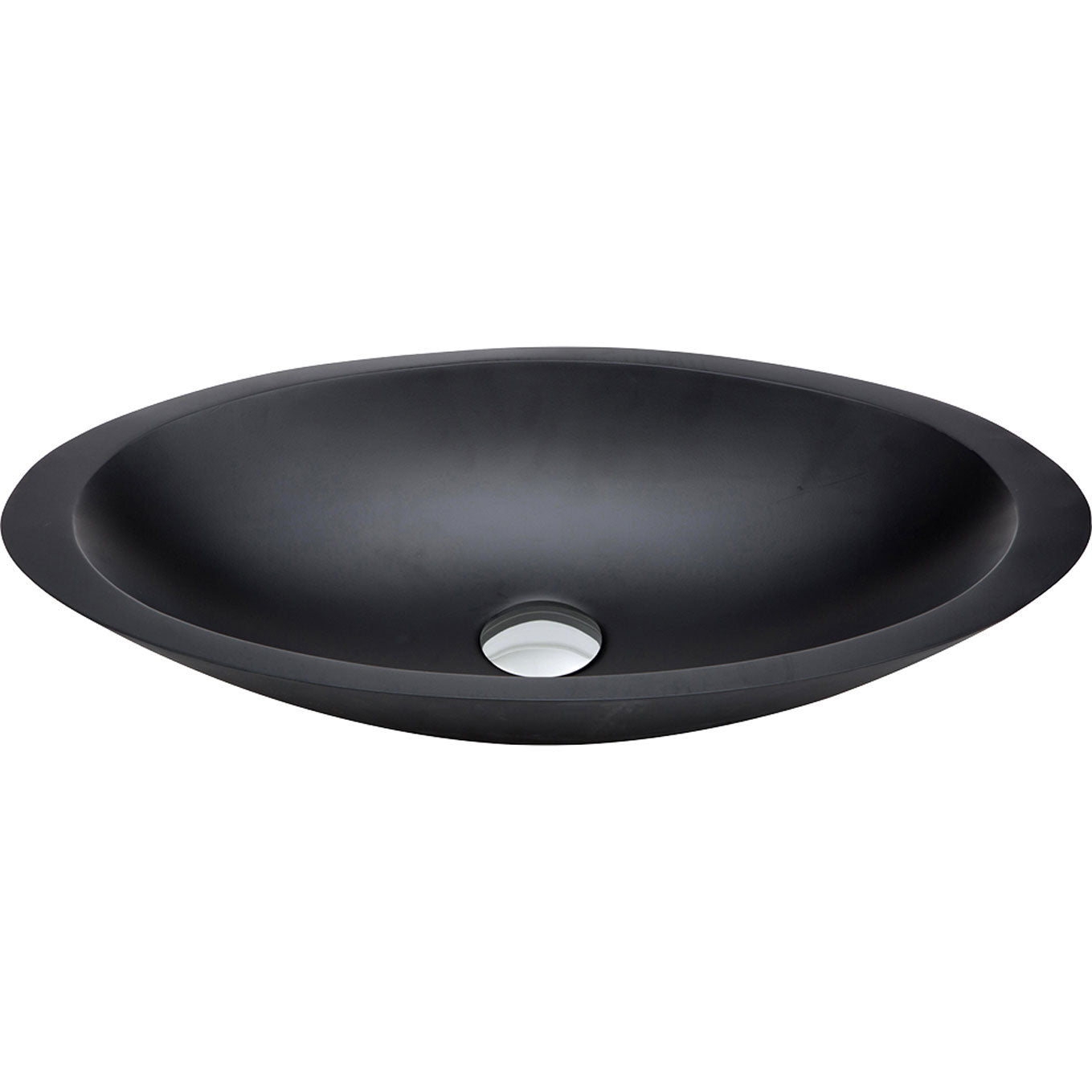 Fienza CSB01 MB Matte Black Above Counter Solid Surface Basin - Modern Bathroom Sink for Vanity, Powder Room & Guest Bath Installation