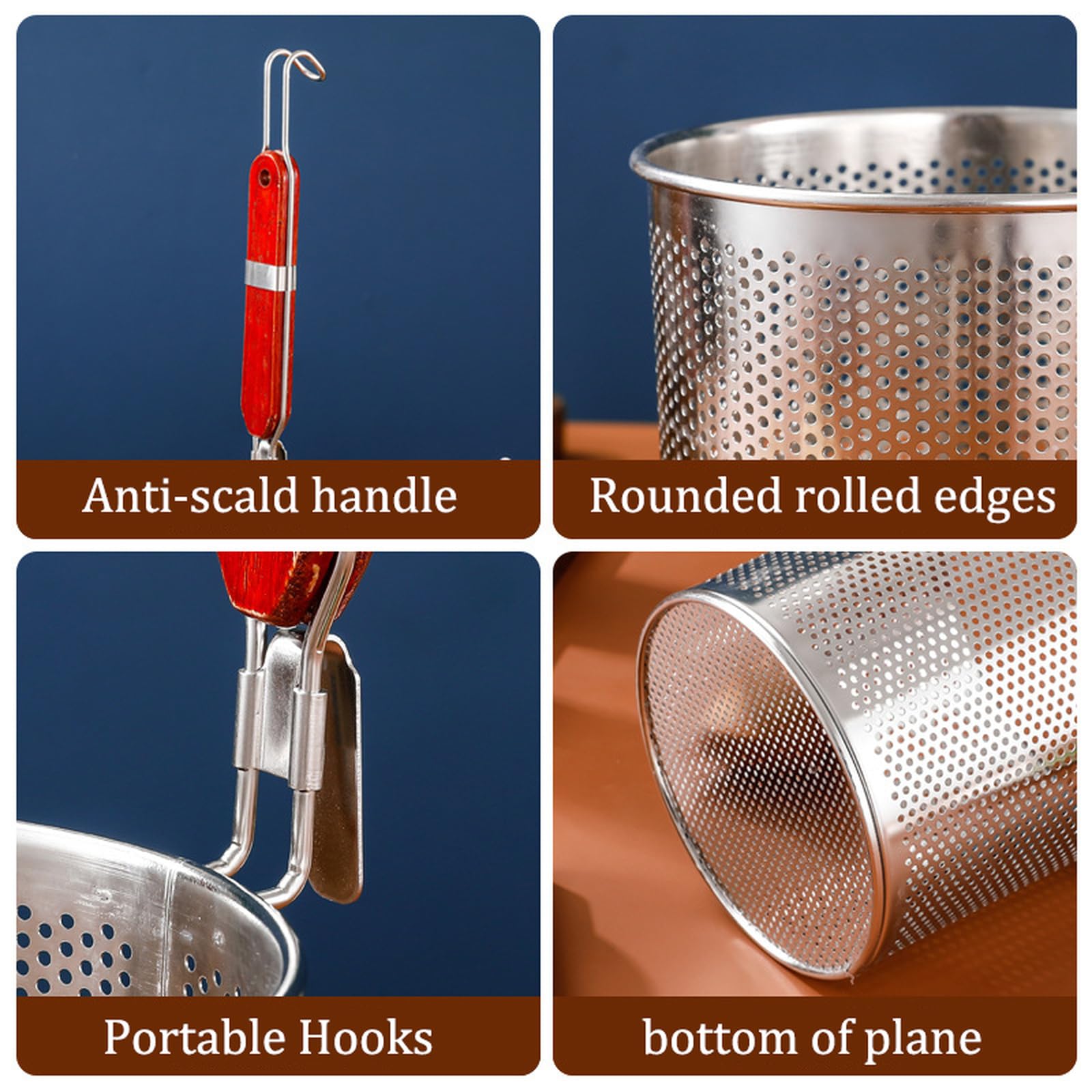 3/4/5 Hole Stainless Steel Pasta Cooker Insert Set with Spider Strainer Basket - Multipurpose Pasta Pot for Home Kitchen & Restaurant Use - Ideal for Cooking, Draining & Serving Pasta (3-Hole, Silver)
