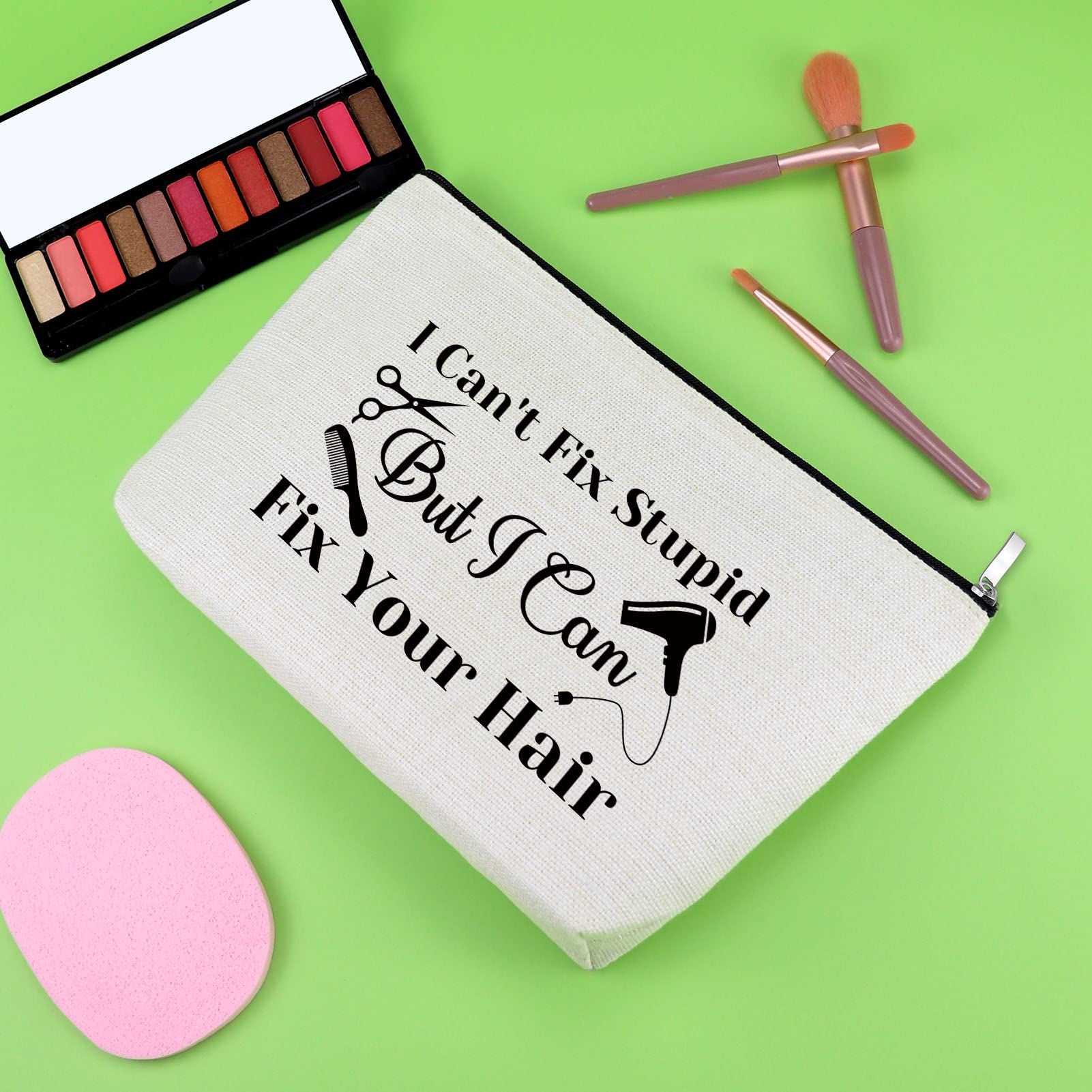 Funny Hair Stylist Gift Set - Makeup Bag & Cosmetic Pouch for Women | Perfect for Cosmetology Graduation, Salon Thank You Gifts, Retirement Presents & Friendship Tokens | Great for Daily Use, Travel & Professional Styling