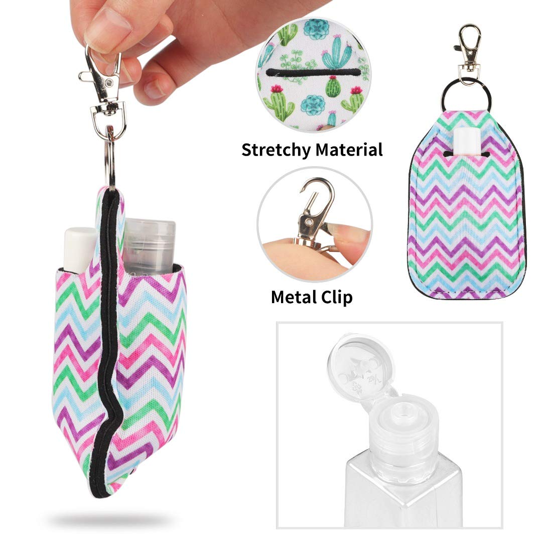 Dual-Sided Hand Sanitizer & Lipstick Holder - Leakproof Travel Bottle Organizer for Purse, Gym Bag & Car - Perfect for On-the-Go Sanitizing & Makeup Storage