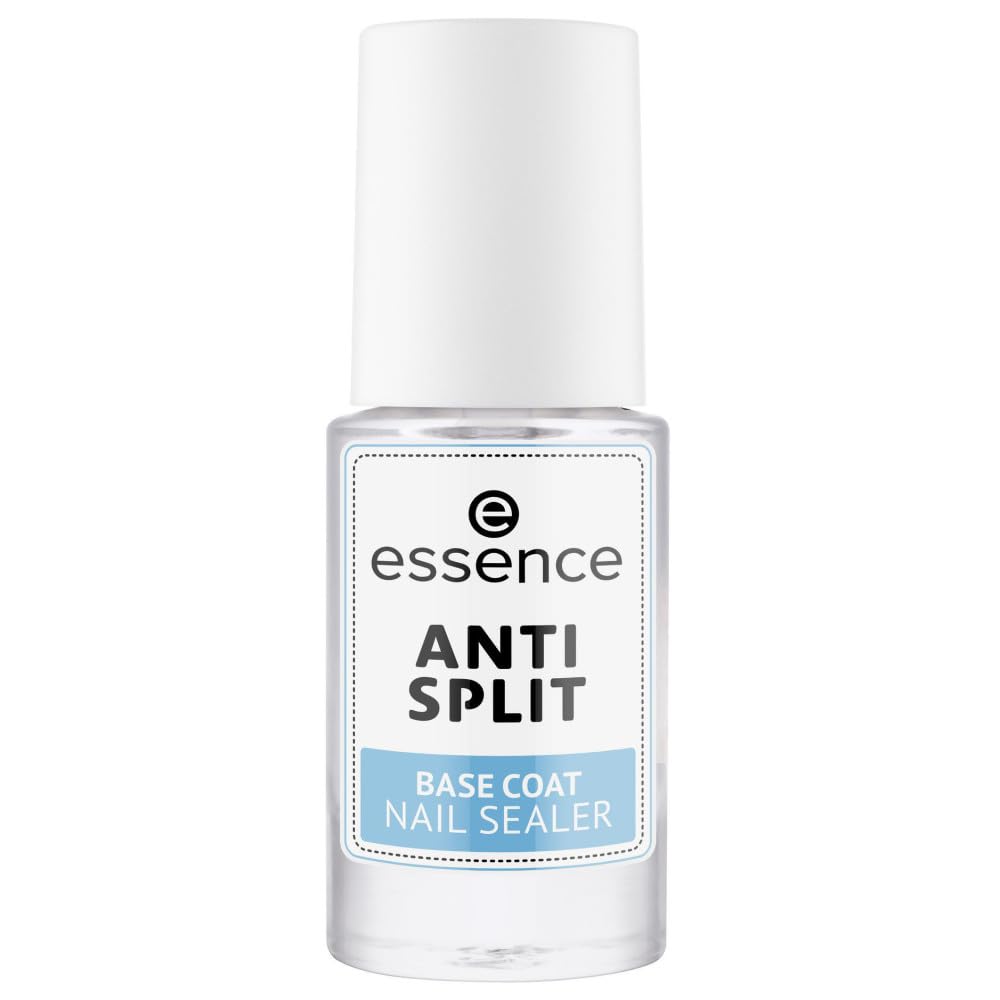 Essence Anti-Split Base Coat Nail Sealer - Transparent Nail Strengthener for Brittle & Weak Nails | Vegan, Acetone & Microplastic-Free (8ml) | Perfect for Daily Nail Care & Manicure Prep