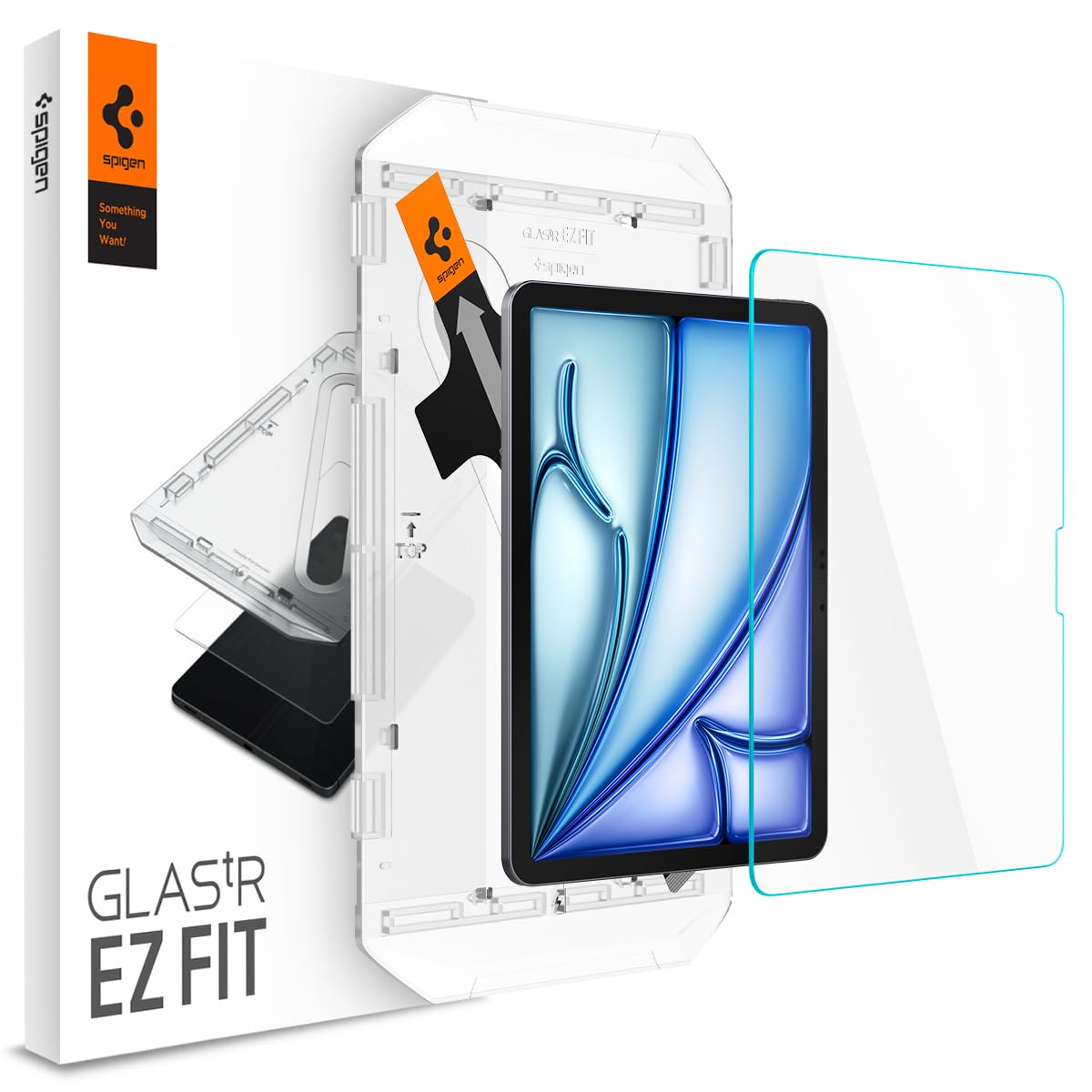 Spigen Tempered Glass Screen Protector for iPad Air 11 inch (2024/2025 M2/M3) - 9H Hardness, Case-Friendly, EZ Fit Installation - Perfect for Work, Study & Entertainment Protection