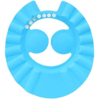 Adjustable Baby Shower Cap - Soft Safe Bathing Hat for Kids - Eye & Ear Protector - Leaves Design Shampoo Cap - 1pc (Color May Vary) - Perfect for Gentle Hair Washing & Bath Time Protection