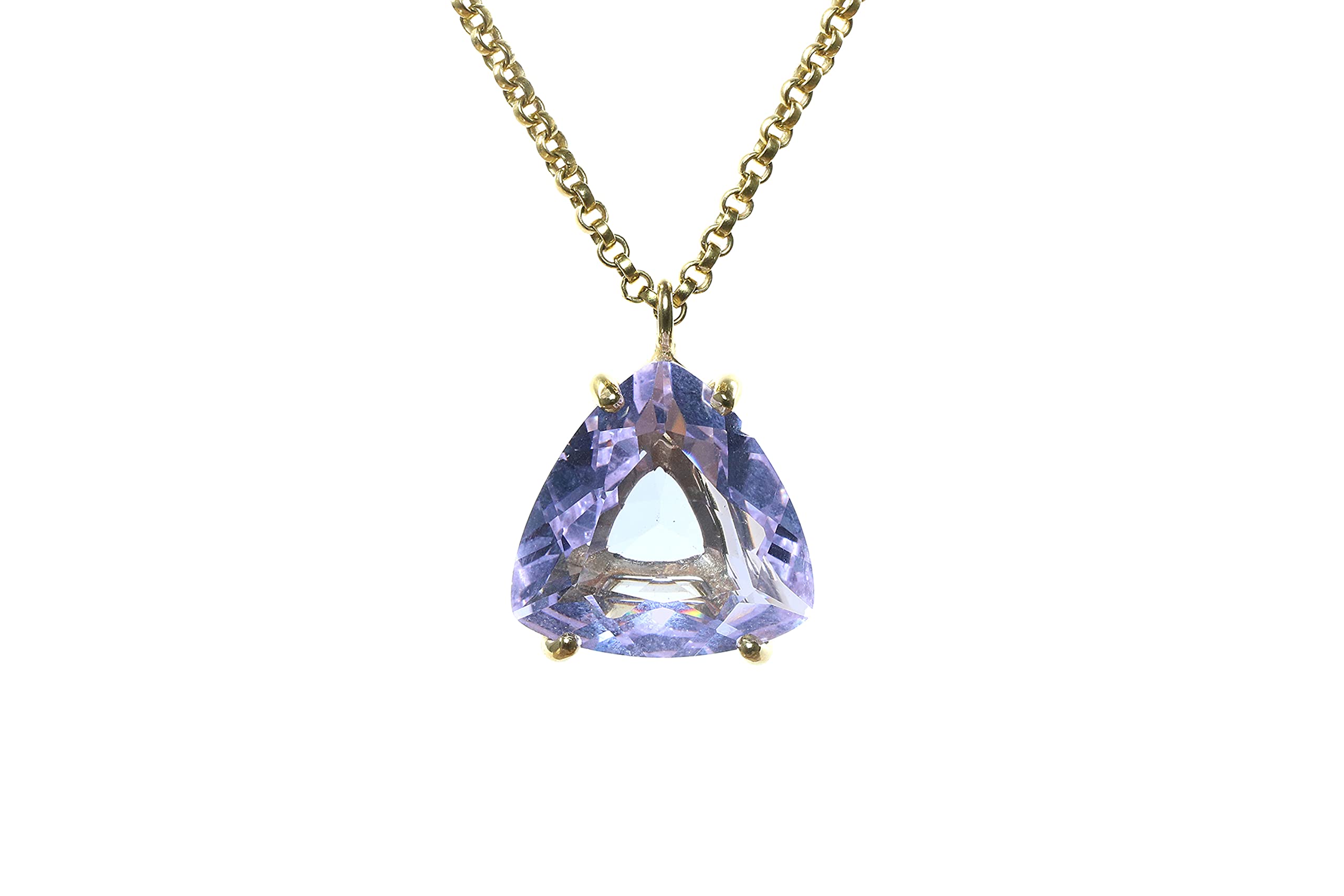 Tanzanite Anemone Necklace in Gold - Handmade Bridal Jewelry, Crystal Statement Pendant Necklace, December Birthstone Gift - Perfect for Weddings, Anniversaries & Special Occasions