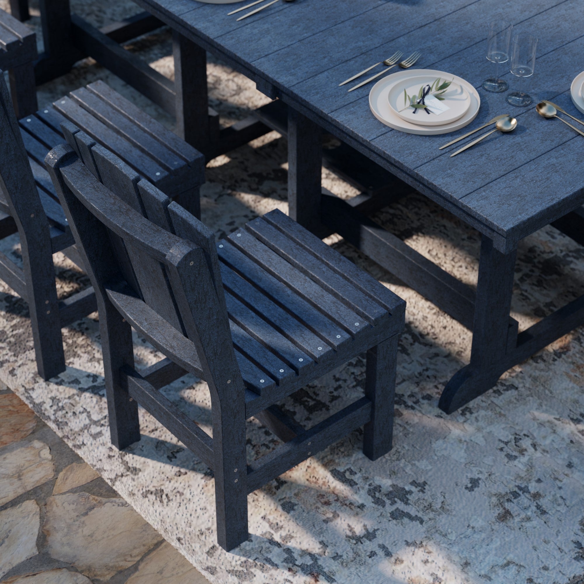 Heritage 9-Piece 44x94 Inch Dining Table Set - Perfect for Family Gatherings, Dinner Parties & Formal Dining Rooms