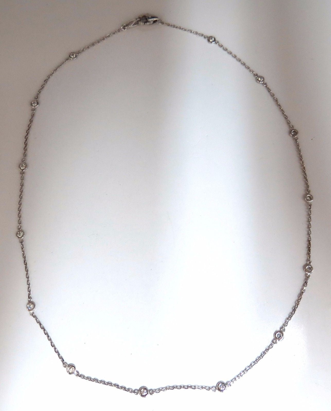 0.50 Carat Diamond Station Necklace in 14K Yellow Gold, 16 Inch - Perfect for Everyday Wear, Gifts & Special Occasions