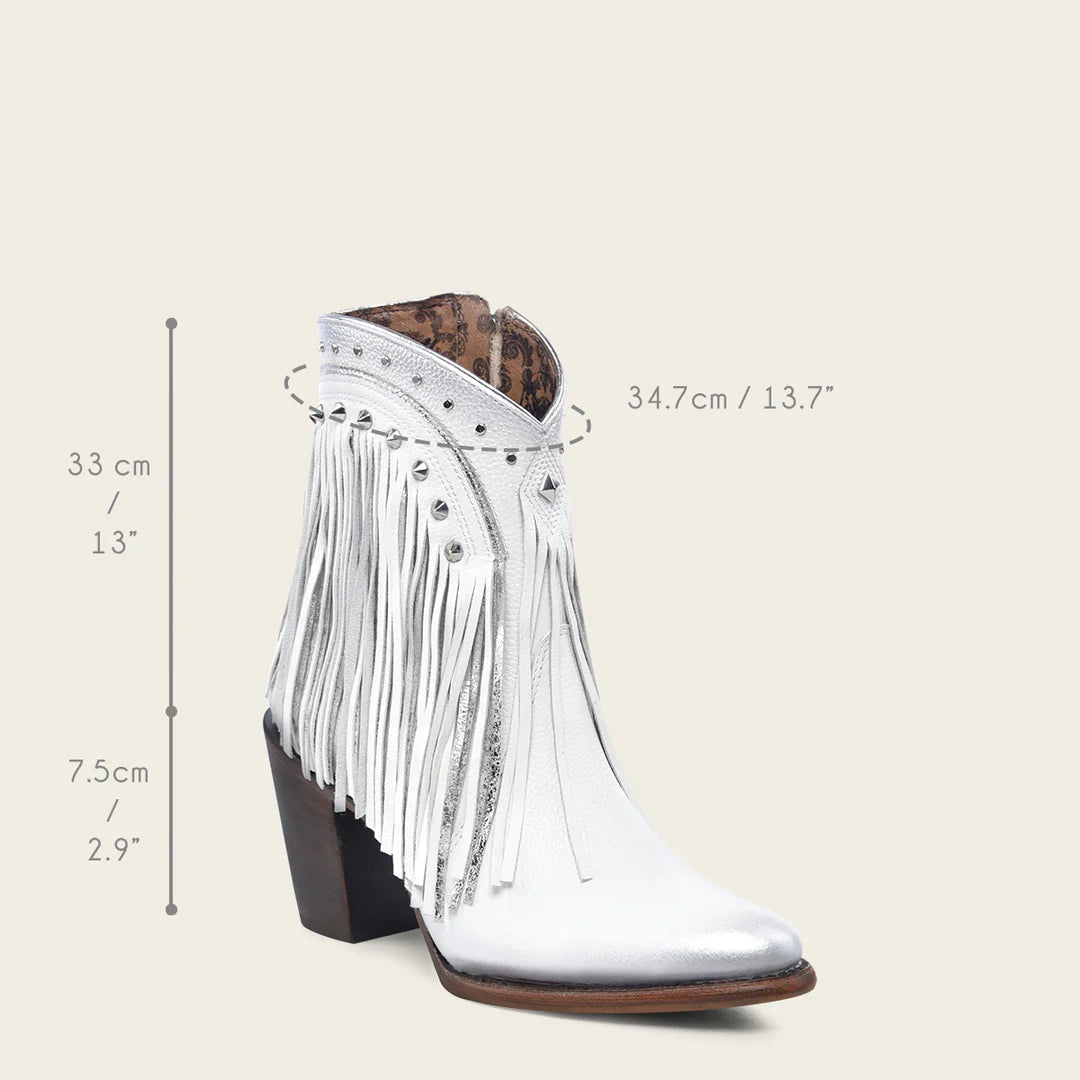 **Women's Cuadra White Western Cowgirl Leather Boots – Stylish & Comfortable for Rodeo, Country Dance & Casual Wear**