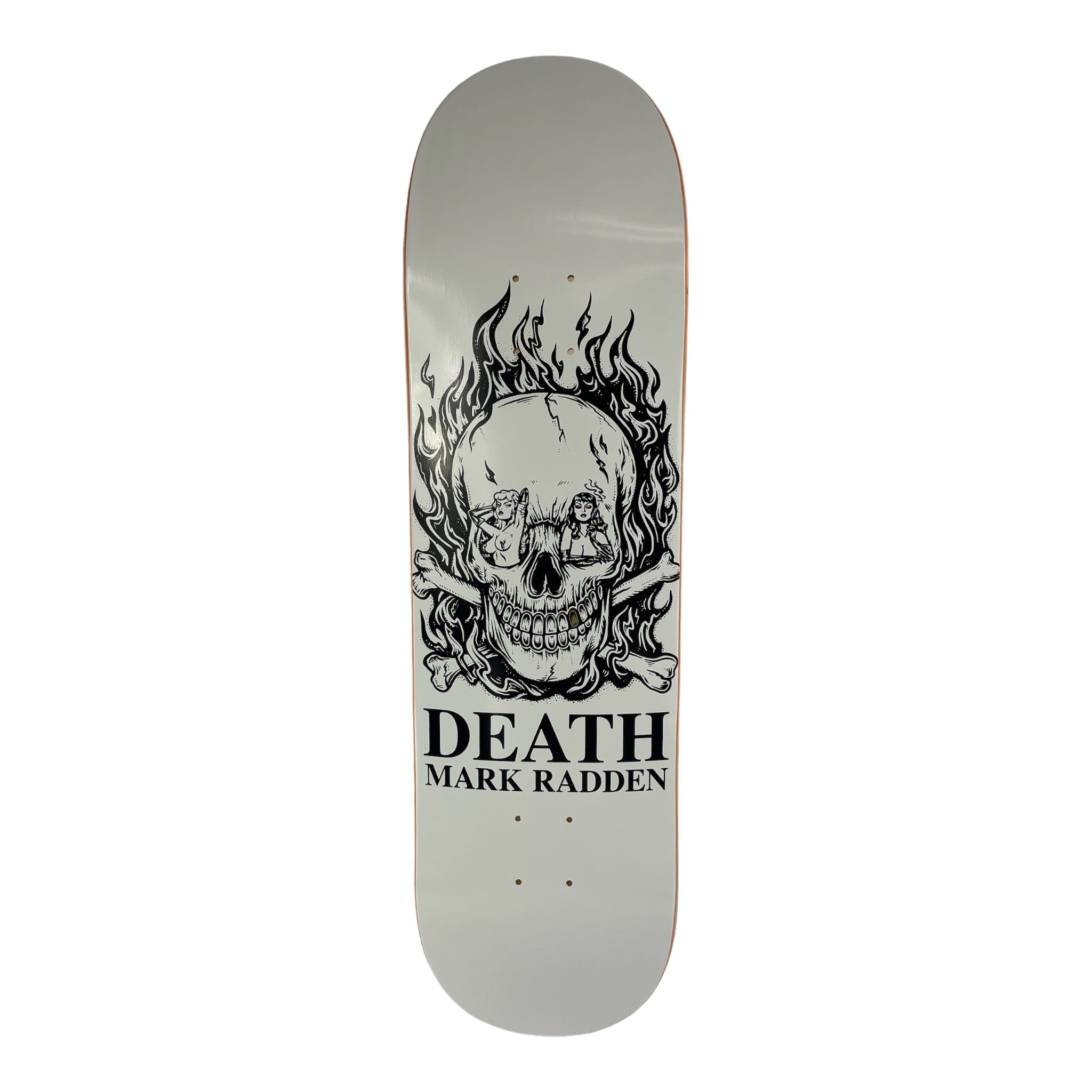 Death Mark Radden 'Skull Girls' Skateboard Deck by Death Skateboards - Multiple Sizes Available for Customization - Perfect for Street Skating, Park Tricks, and Collector's Display