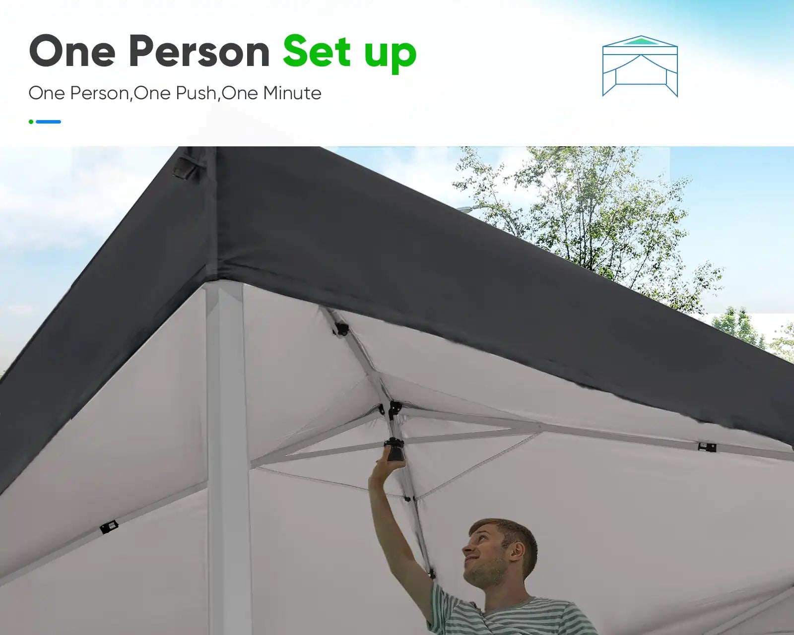8' x 8' Pop Up Privacy Canopy Tent with Removable Side Walls - Perfect for Outdoor Events, Beach Parties, and Backyard Gatherings