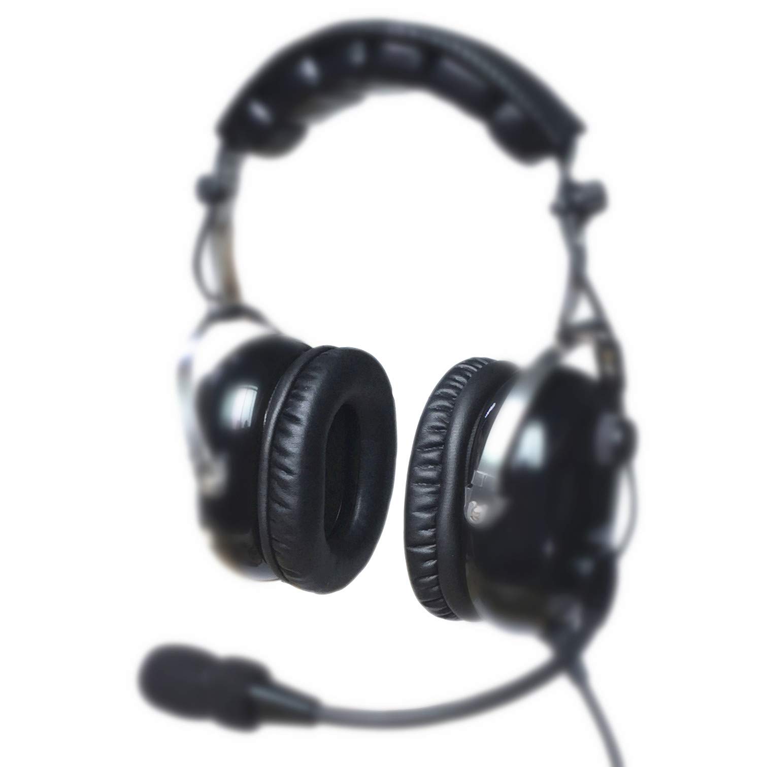 Premium Leather Ear Seals & Cushions for Aviation Headsets - Compatible with David Clark, UFQ, Avcomm, ASA, Faro, Kore - Enhanced Comfort for Pilots & Aviation Professionals