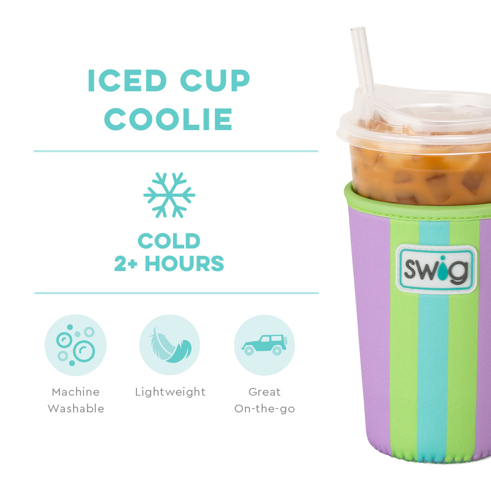 UV-Resistant Medium Iced Cup Coolie Sleeve - Insulated Beverage Holder for Coffee, Tea & Cold Drinks - Perfect for Beach, Picnics & Outdoor Activities