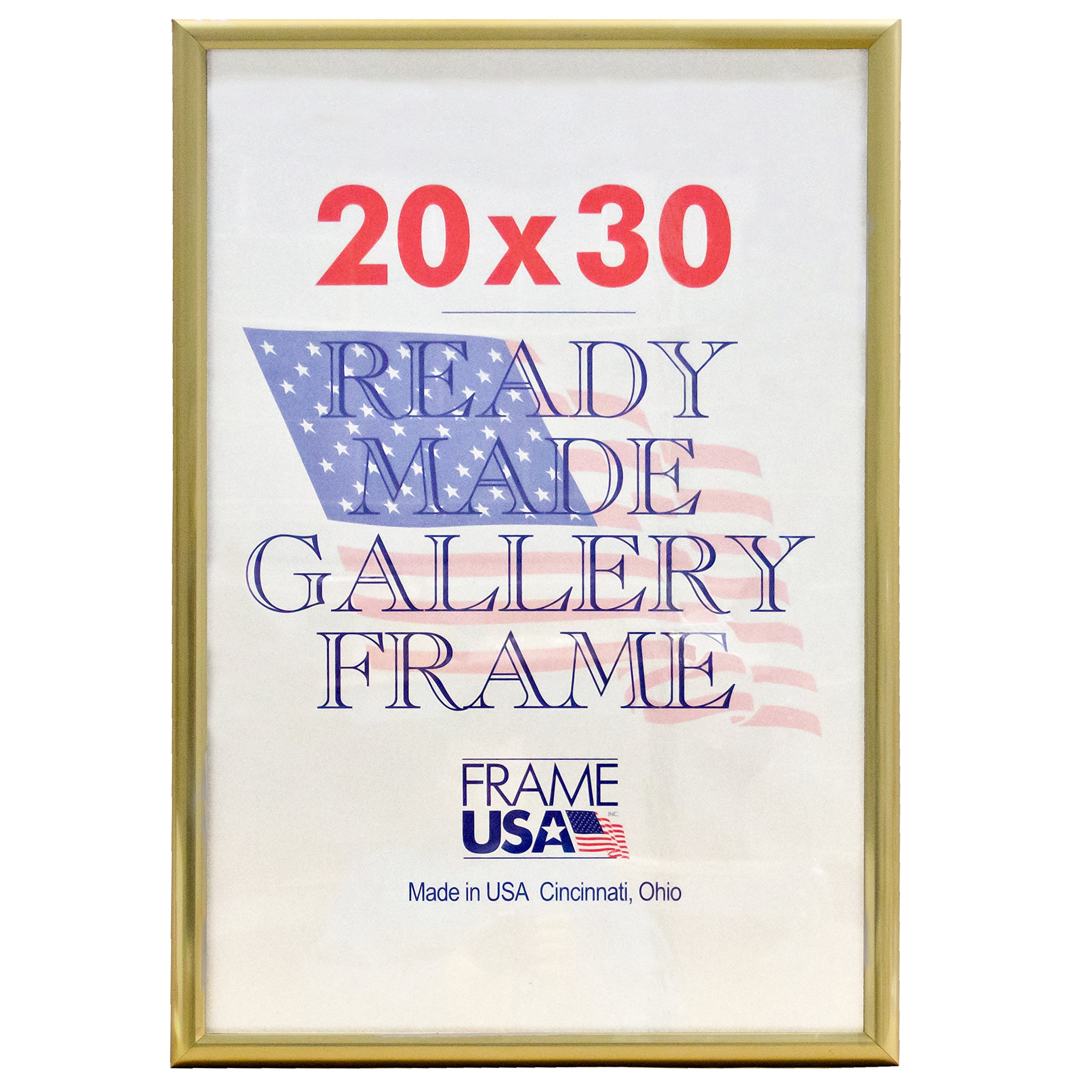 20x30 Deluxe Gold Polystyrene Plastic Poster Frame - Made in USA | Wall Art Display for Home, Office & Classroom Decor