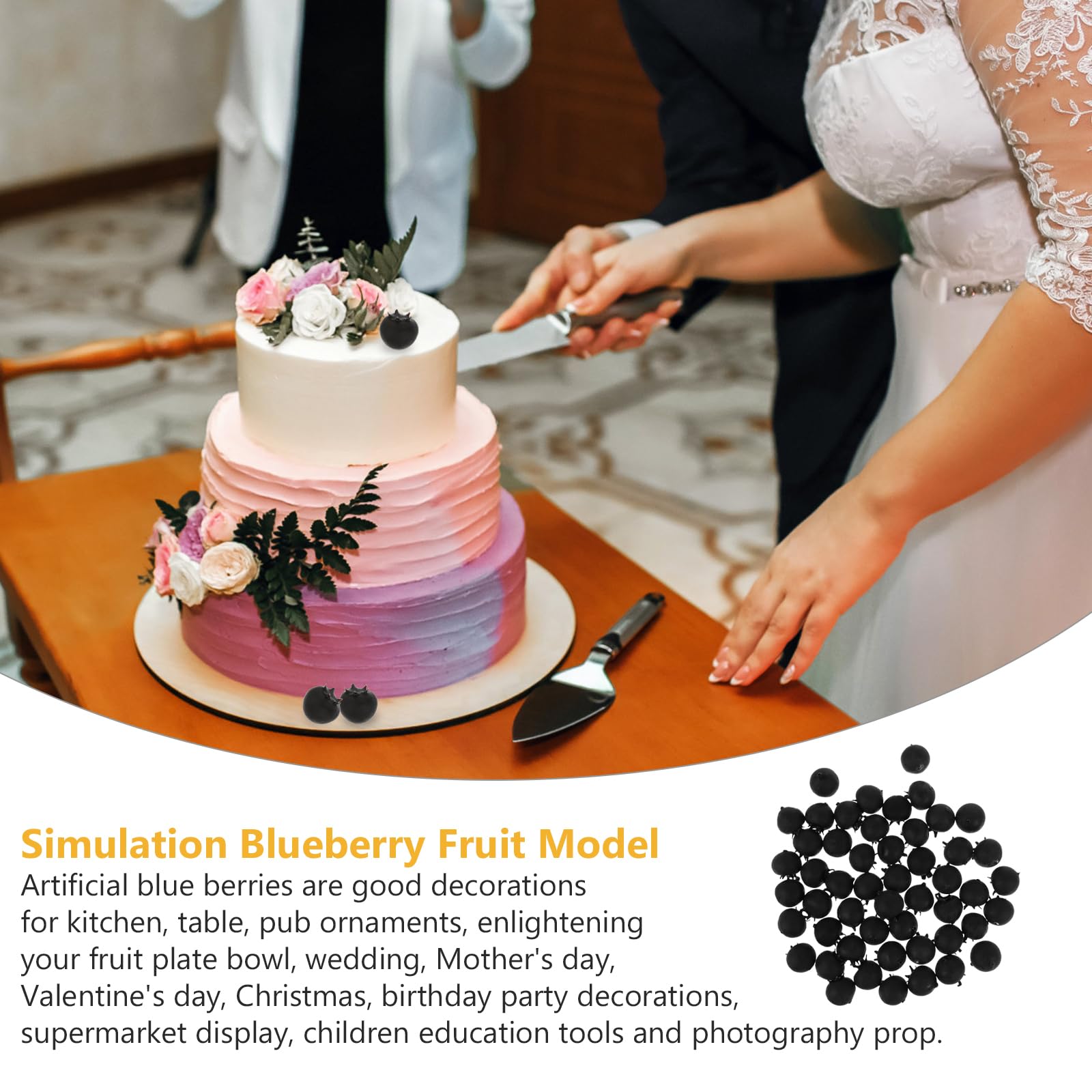 Lifelike Artificial Strawberries and Blueberries - 50Pcs Fake Fruit Set for DIY Crafts, Photography Props, Home & Kitchen Decor - Realistic Plastic Fruit for Table Centerpieces, Party Decorations, and Food Styling