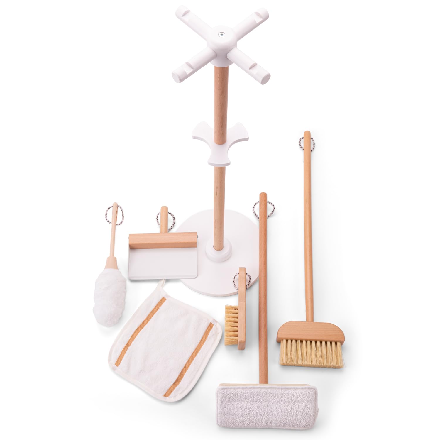 New Classic Wooden Cleaning Toy Kit 18375 - Pretend Play Set for Kids, Montessori Learning & Housekeeping Role Play