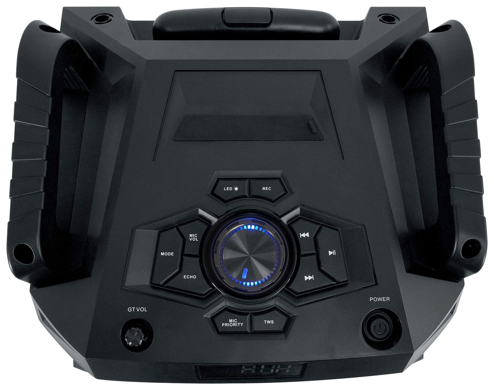 Rockville RockNGo 800 10-Inch Portable Bluetooth Speaker with LED Lights & Wireless Microphones - Perfect for Outdoor Parties, Karaoke Nights, and Home Entertainment