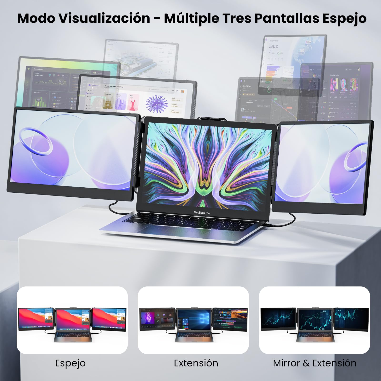 SMISEACOW S2 Portable Monitor - 14 Inch FHD 1080P Laptop Screen Extender with HDMI, USB-C for Travel, Business & Gaming | Dual Monitor Setup for Office, Home & Remote Work