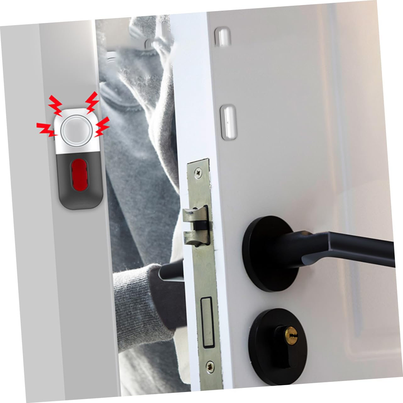 KONTONTY Wireless Door & Window Alarm - Home Security Alarm System for Safety, Grey | Ideal for Apartments, Offices & Child Safety