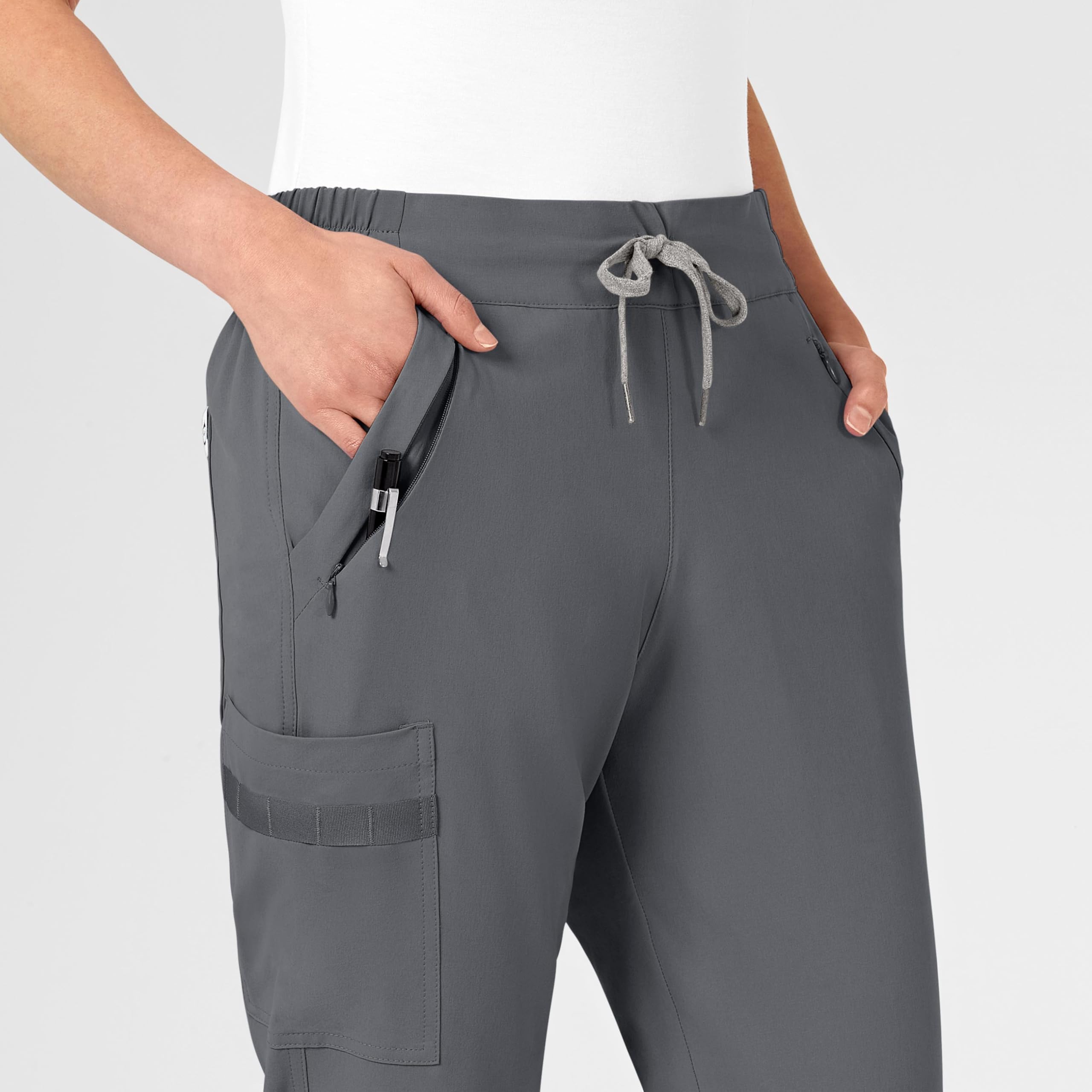 WonderWink Women's Renew Jogger Medical Scrubs Pants - Pewter, 3X-Large US | Comfortable & Stylish Workwear for Nurses, Doctors & Healthcare Professionals