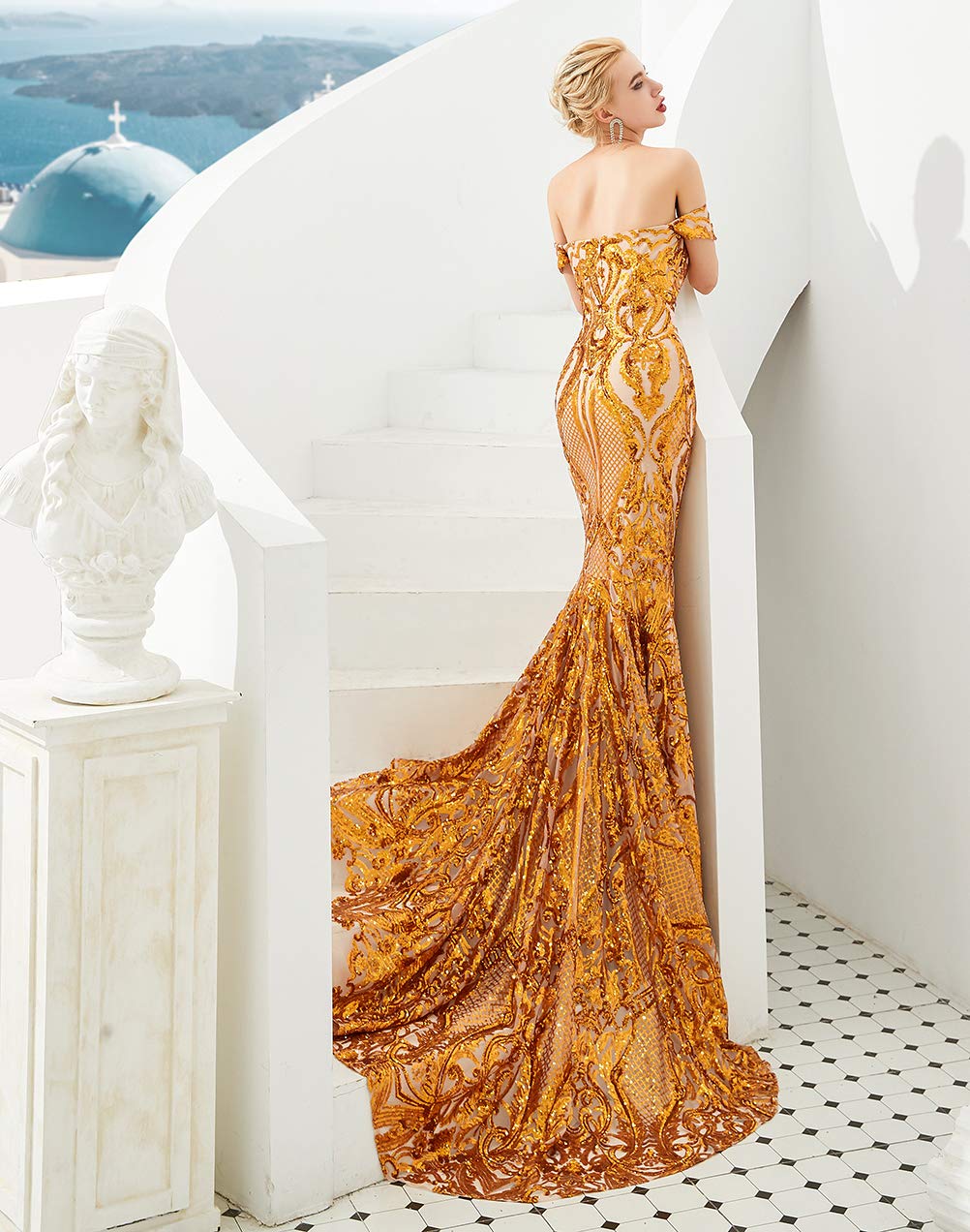 Elegant Mermaid Sequined Prom Dress for Evening Party & Red Carpet Events - Perfect for Homecoming, Prom Night & Celebrity Galas